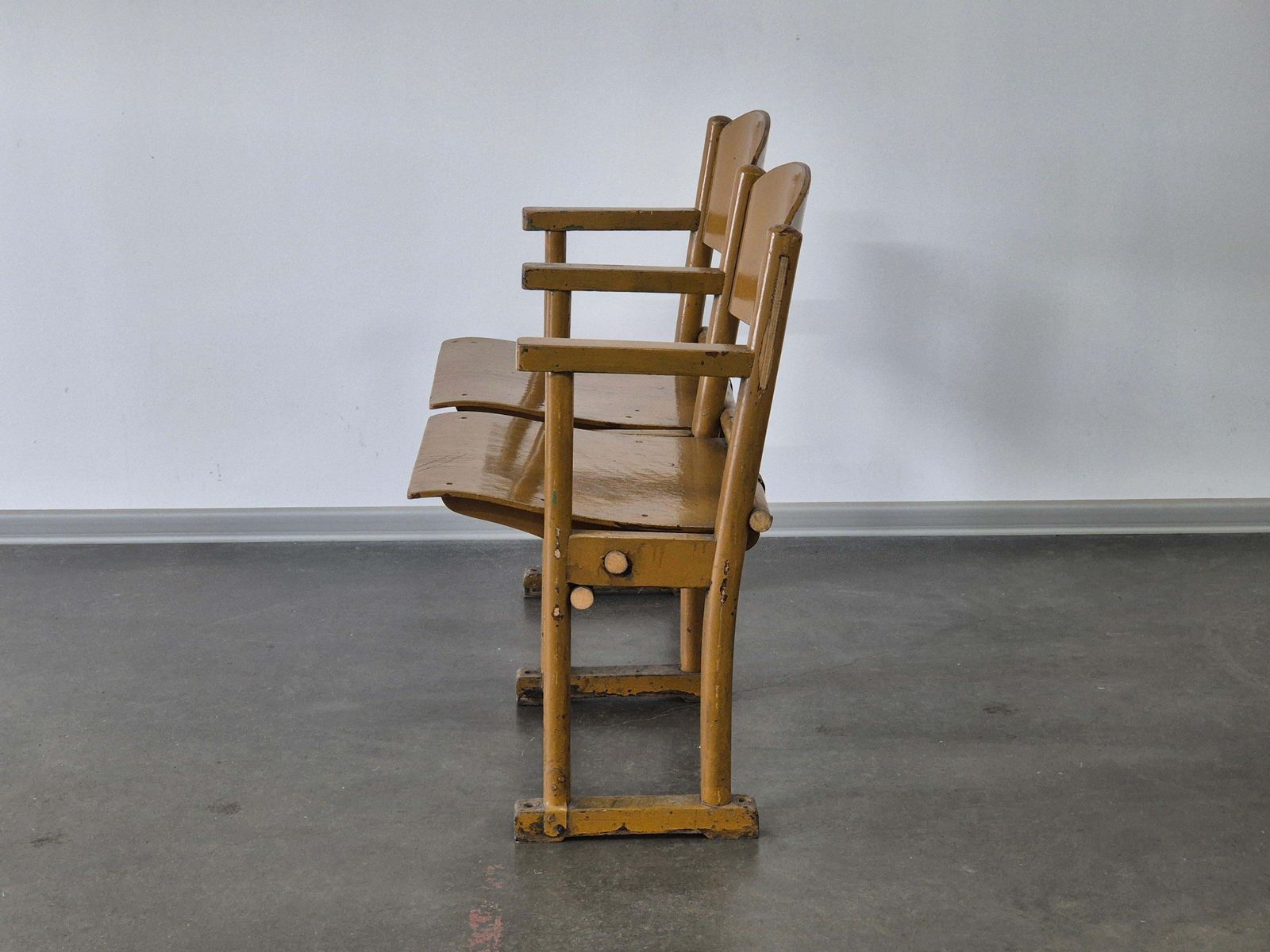 Vintage Wooden Folding Cinema Chairs photo for sale