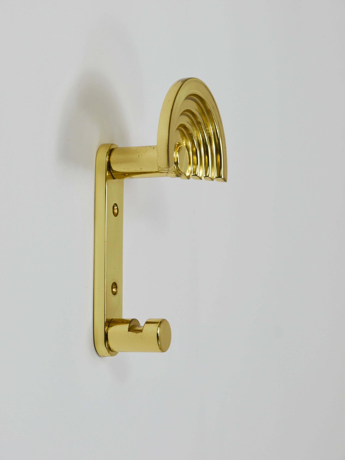 photo for sale 13x Ettore Sottsass Postmodern Brass Wall Coat Hooks, 1985, Valli & Valli Italy