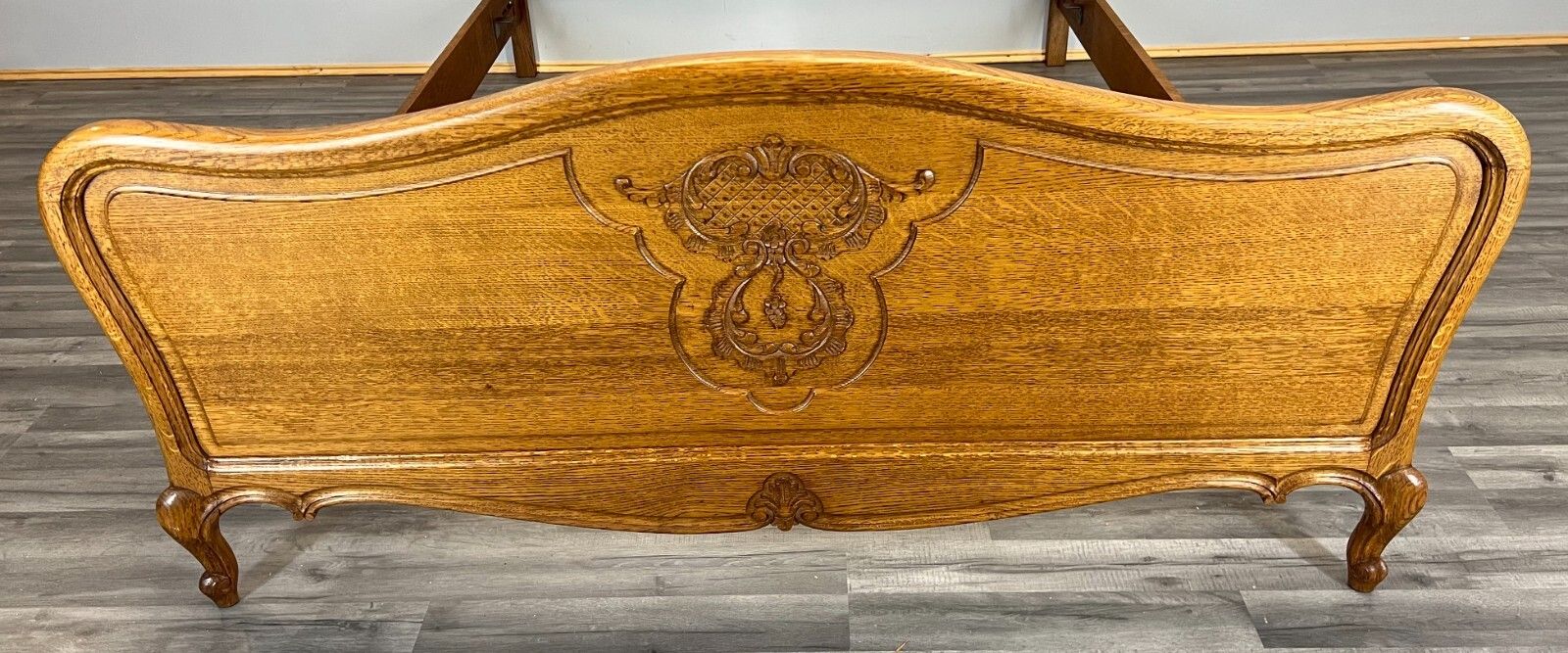 Double Bed Antique French Louis XV Carved Vintage – Lot 3667 photo furniture