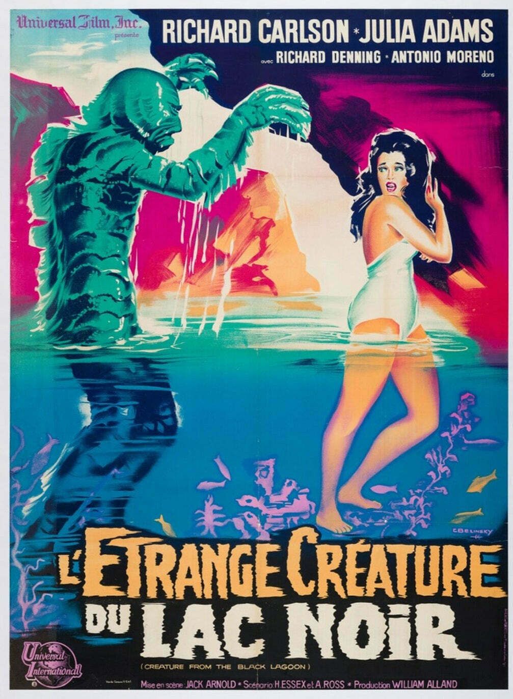 Creature From The Black Lagoon (French)   Original Vintage Poster