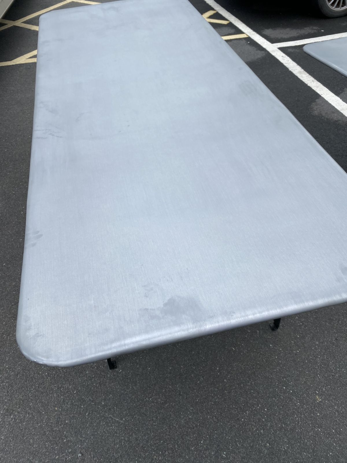 Experience Grandeur Outdoors With A French Style Zinc Top Metal Garden Table   Seats 12 14 And Measures A Generous 280cm Xl! photo furniture