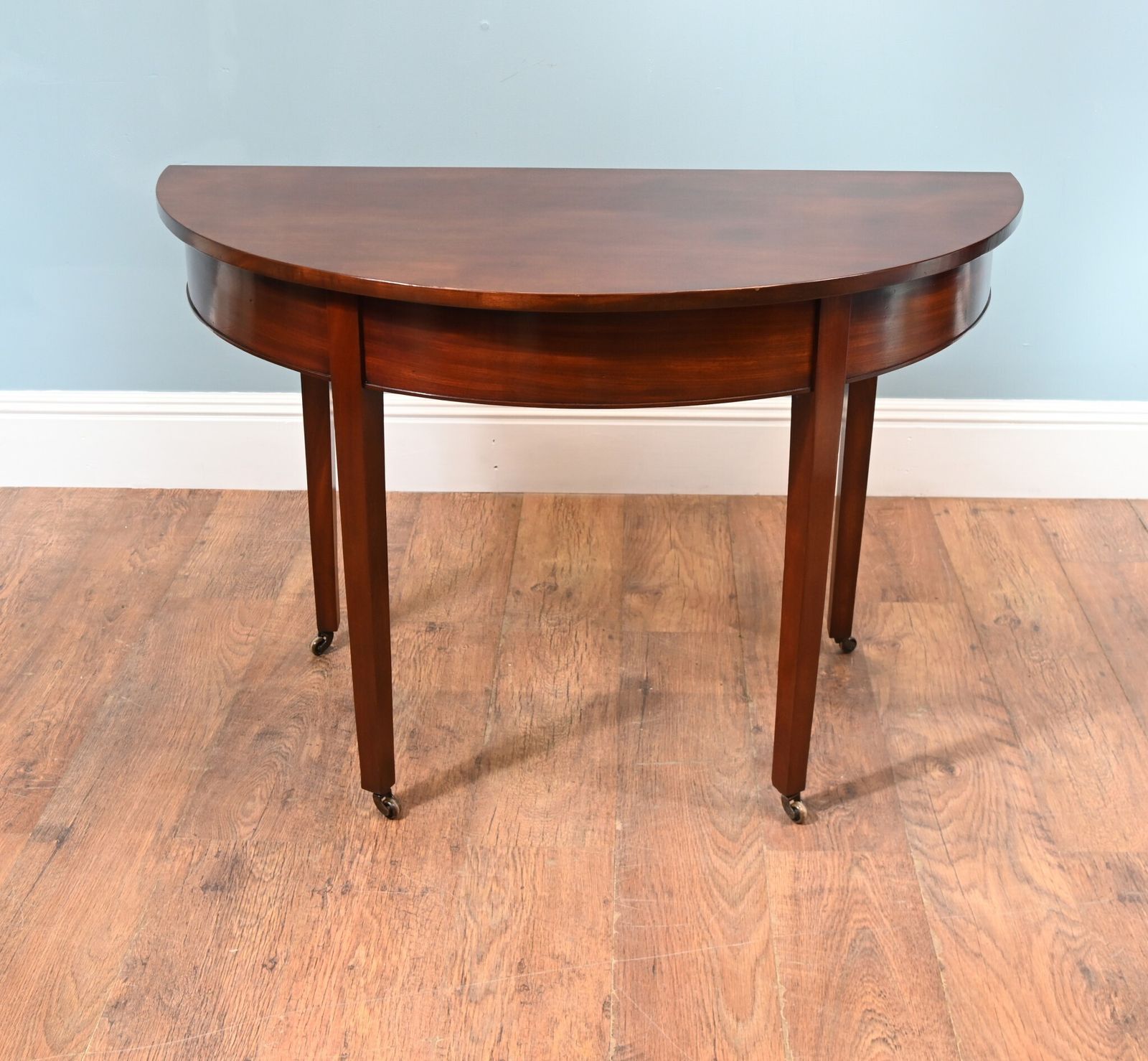 Pair George III Console Tables Mahogany Demi Lune 1790 photo furniture