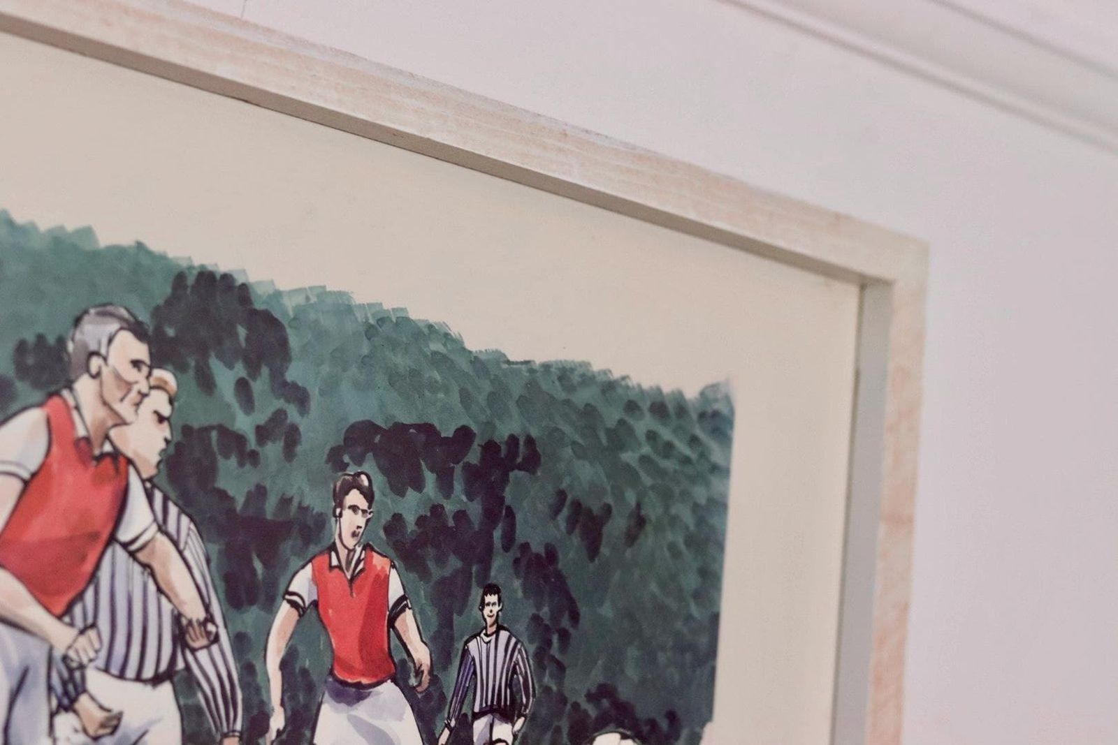 photo for sale 1980 Lithograph Print "Football" By Bo Westberg Gren   Vintage & Framed