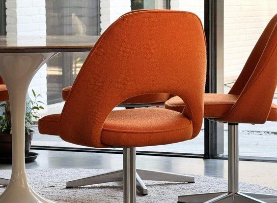 72 U Conference Or Side Chairs In Kvadrat Fabric By Eero Saarinen For Knoll Inc. / Knoll International, 1960s, Set Of 6 photo vintage
