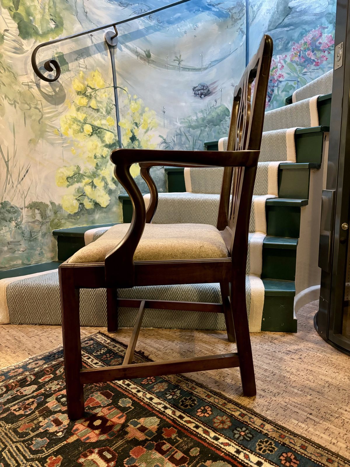 Fine Georgian Cuban Mahogany Carver photo Furniture