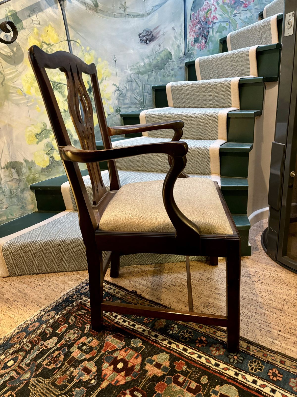Fine Georgian Cuban Mahogany Carver photo vinterior