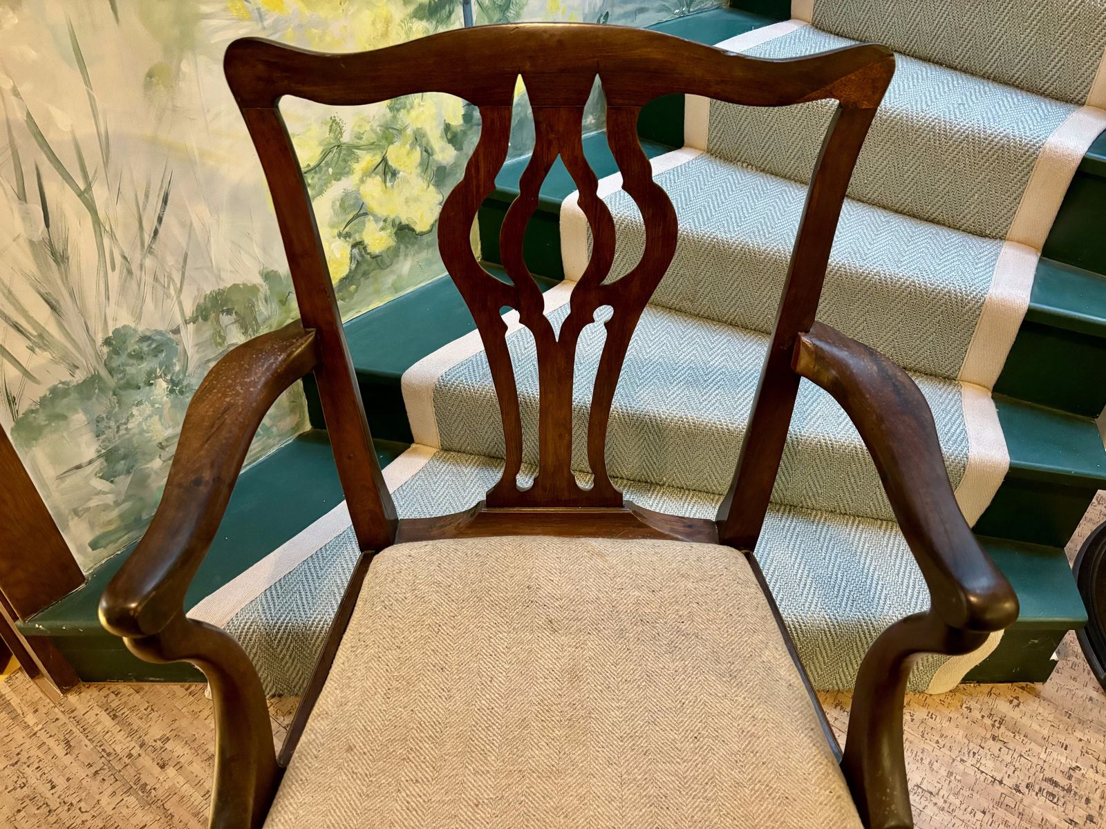 Fine Georgian Cuban Mahogany Carver photo vintage