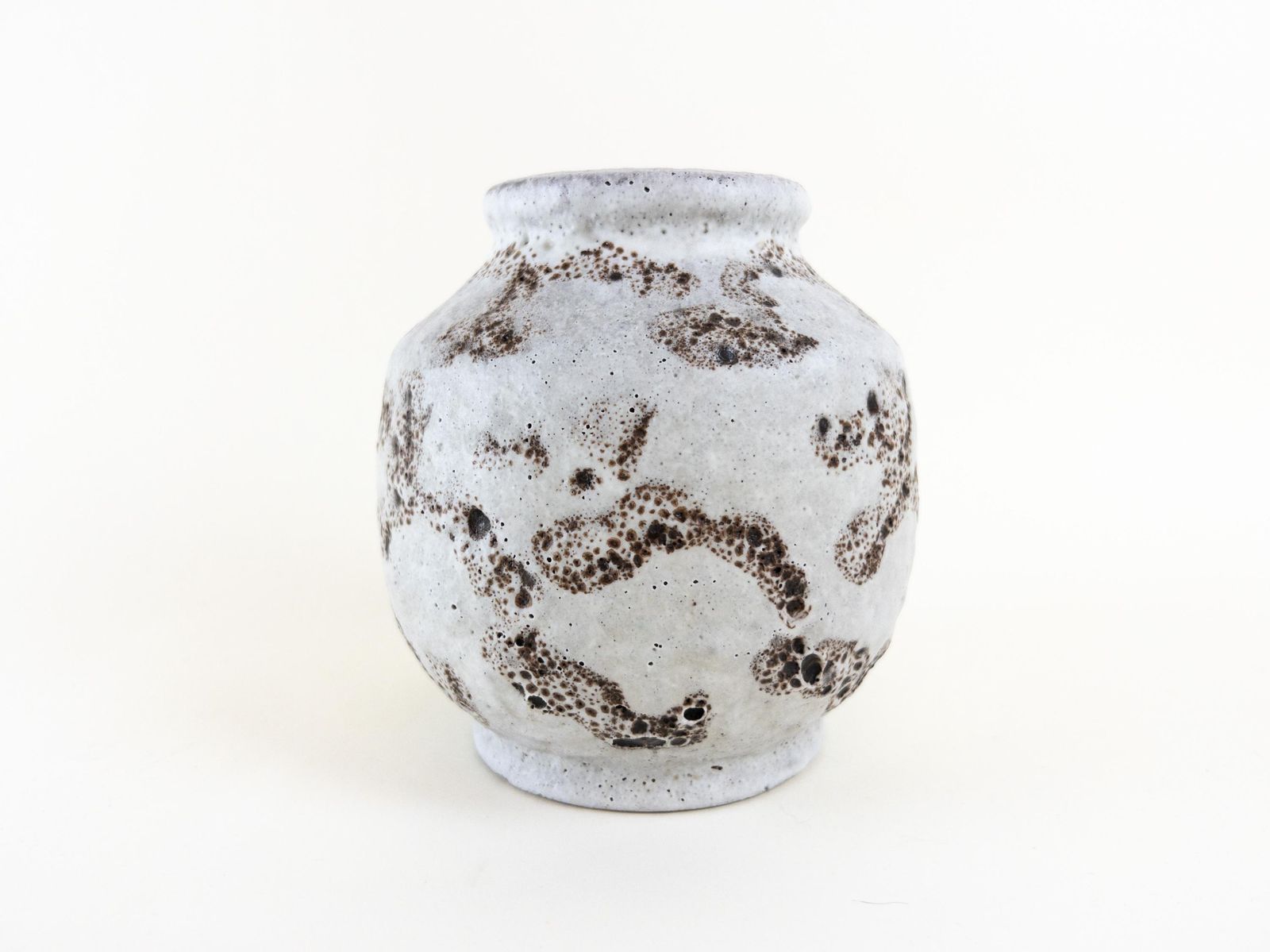 West German Pottery   Bay Keramik Foamy Fat Lava Ball Vase   Mid Century Ceramic   Bay 563 14 photo for sale