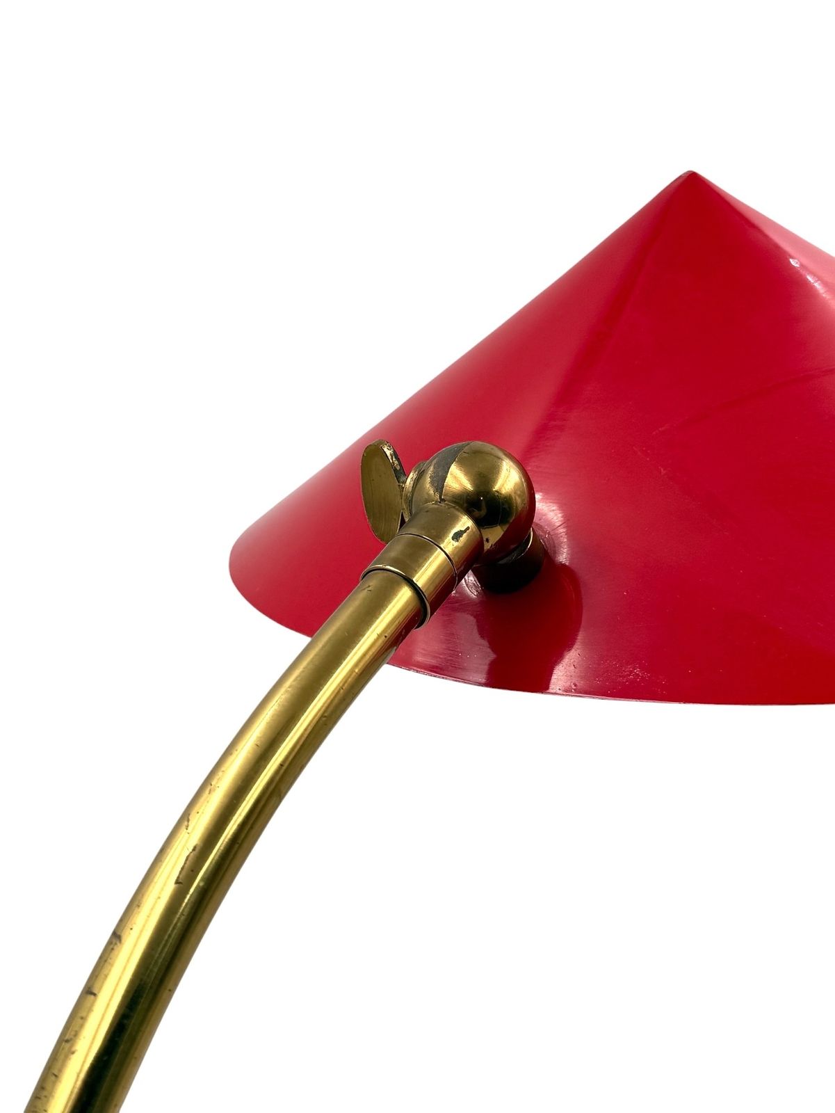 Lighting Mid Century Red Desk Lamp, Stilux Milan Italy 1960 Ca. photo