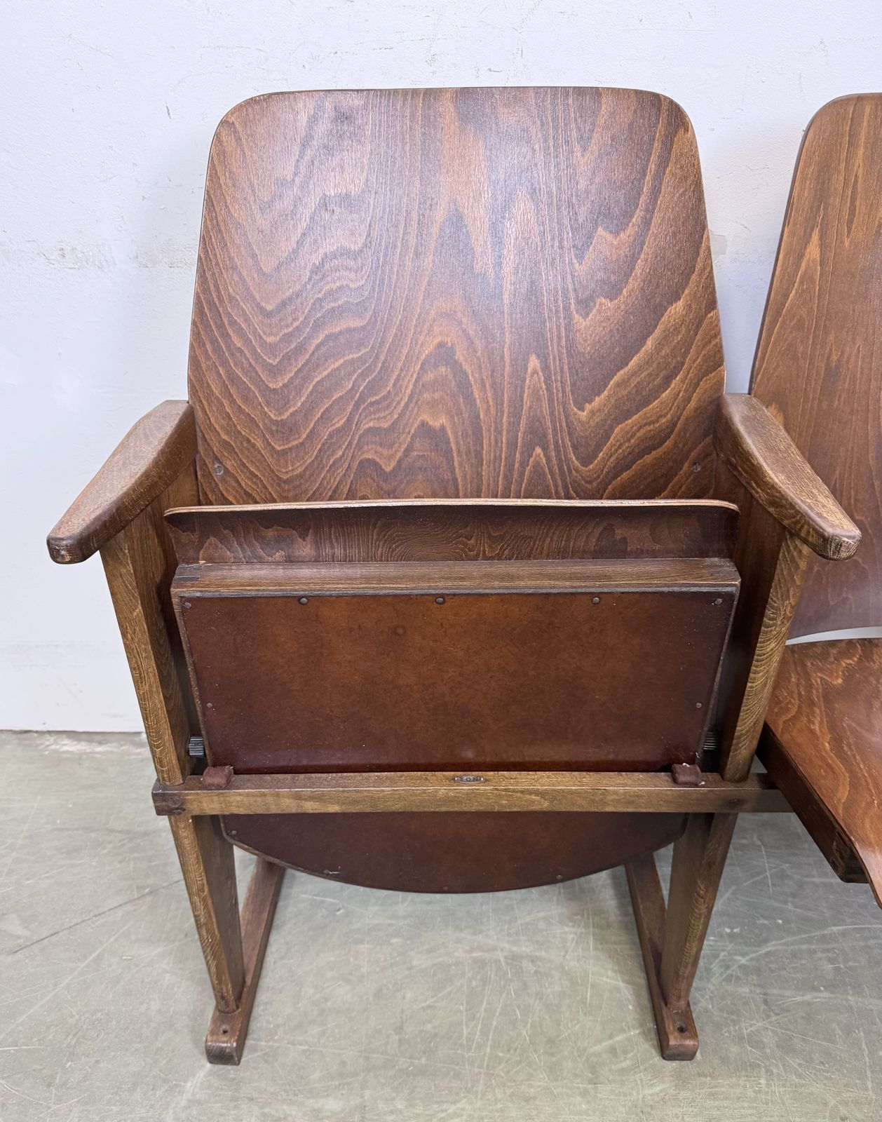Vintage 3 Seat Cinema Theatre Bench From Ton, 1960s, 4x photo buy