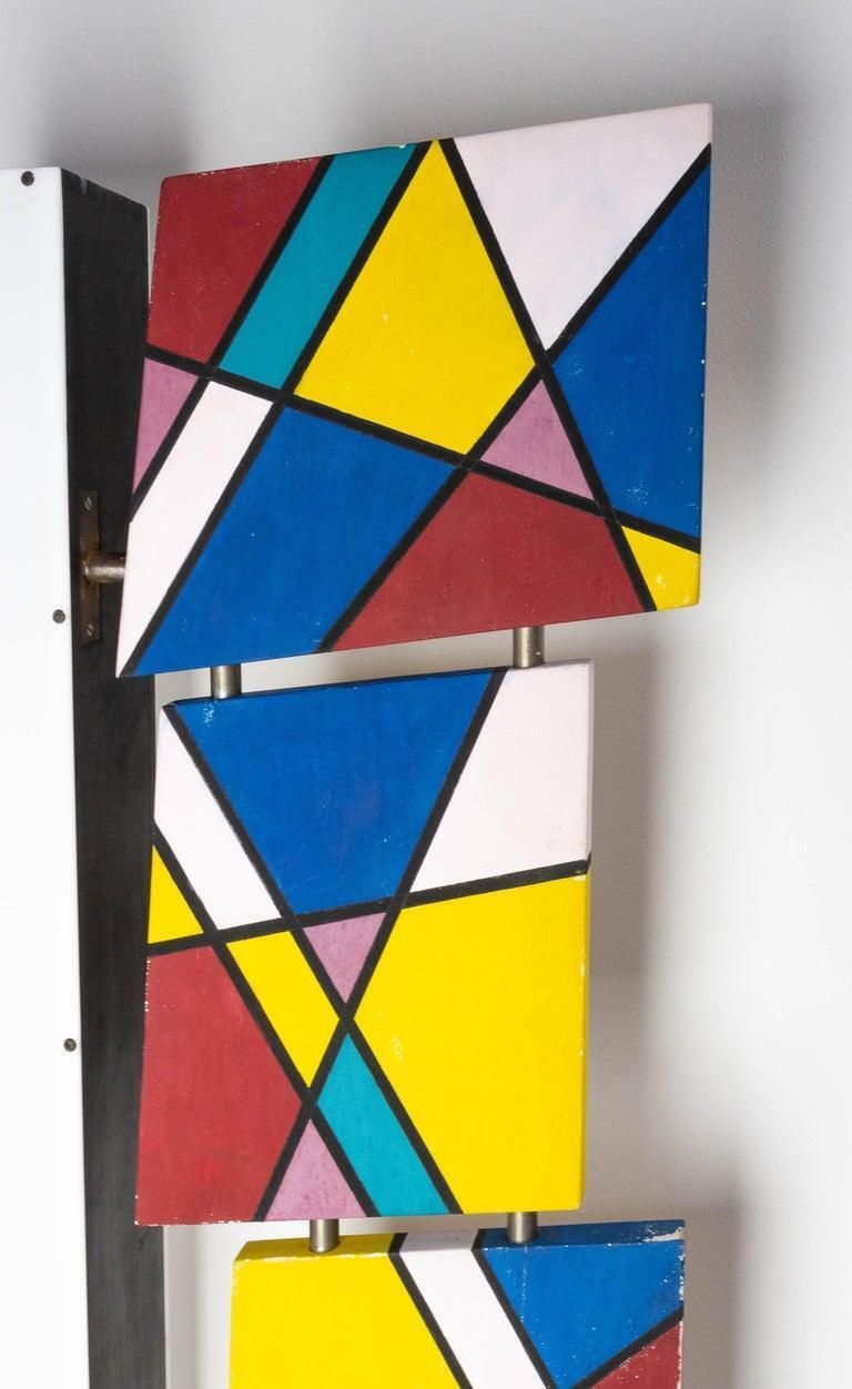 French Floor Lamp With Mondrian Style Paintings, Circa 1990 photo Lighting