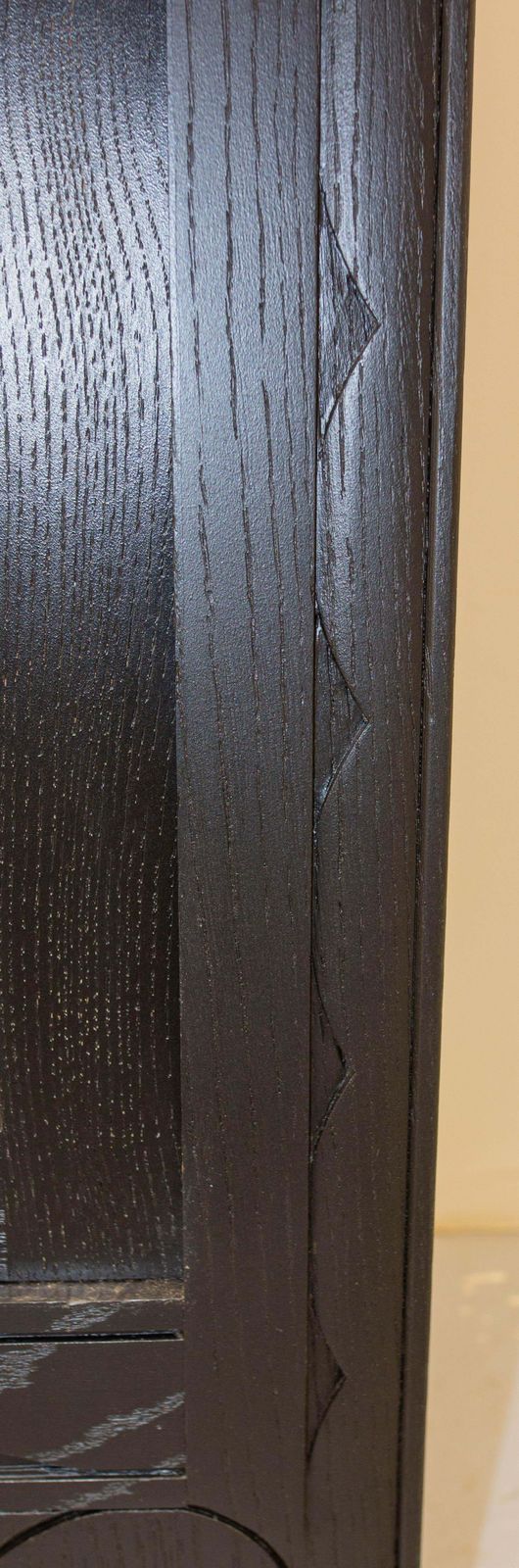 photo for sale Art Deco Credenza Sideboard French Black & Golden Refinished Buffet, Circa 1930
