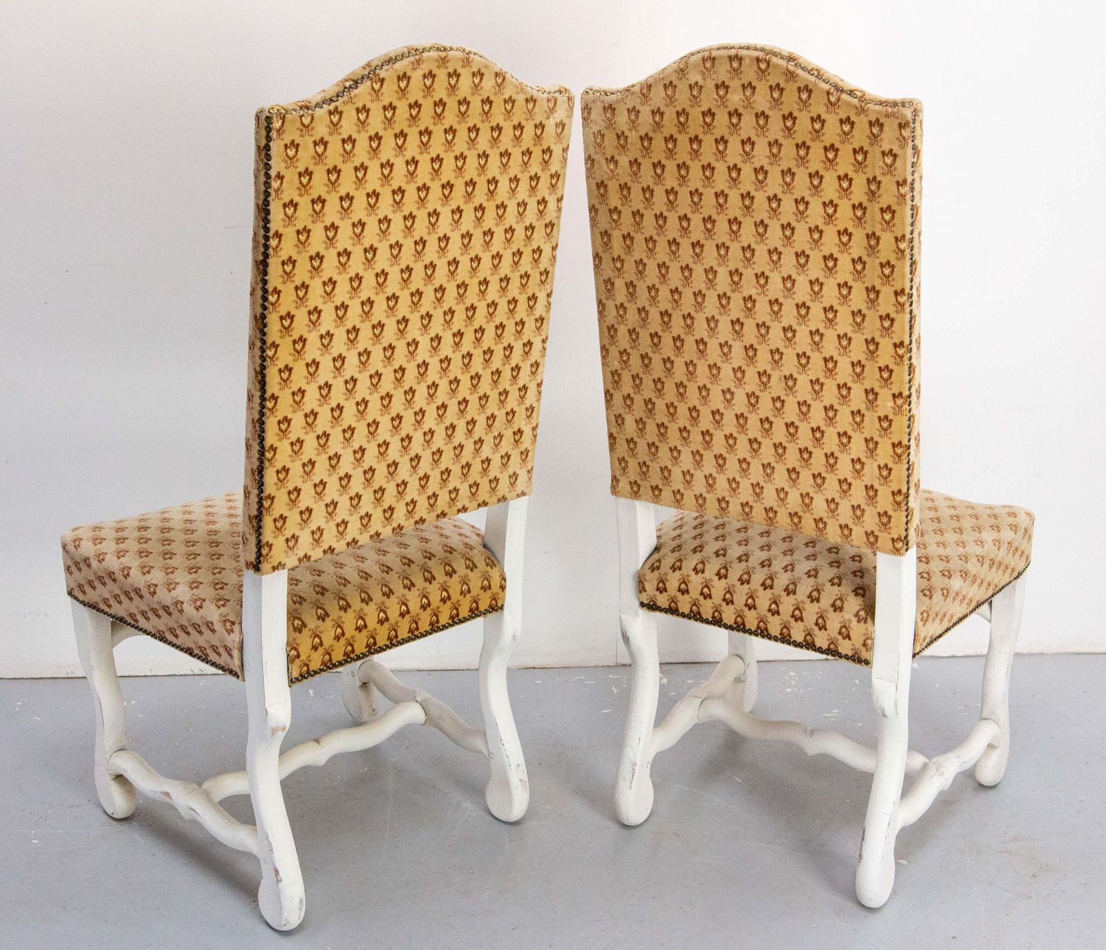 Six French Dining Chairs Beech Os De Mouton Louis XIII St. Refinished Circa 1960 photo vintage