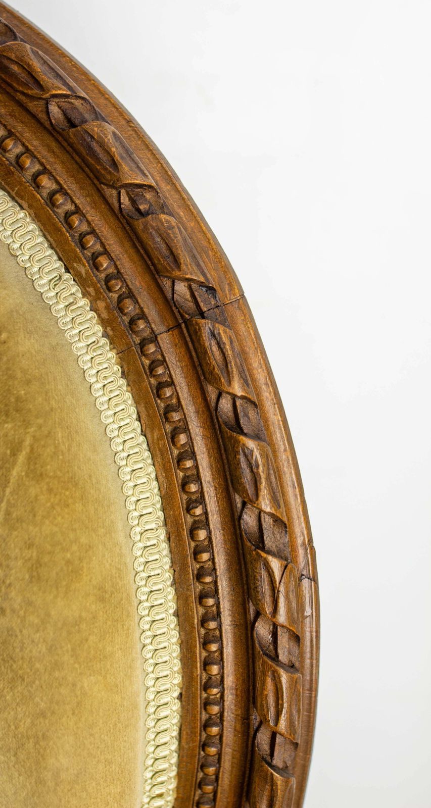 1551.0 Pair Of French Open Armchairs Louis XVI Medallion Fauteuils, Circa 1900 photo
