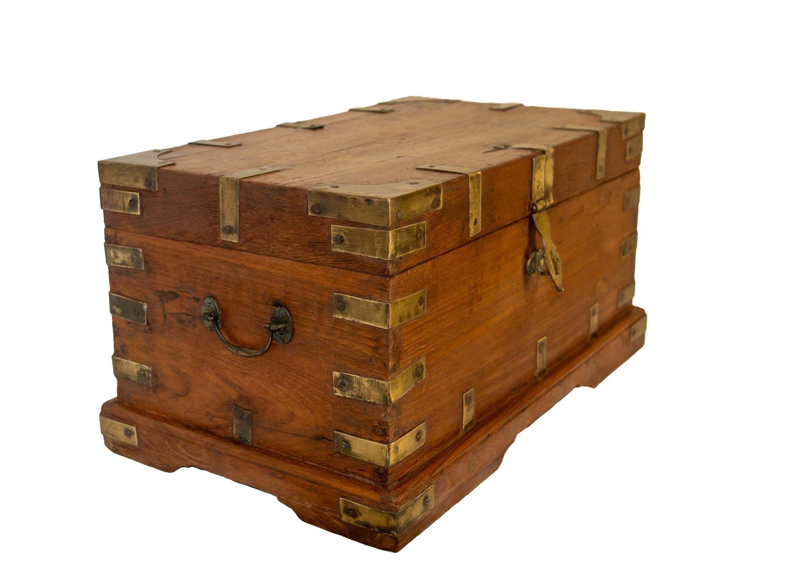 19th Century Little Chest Or Coffer Carved Oak, French photo Furniture