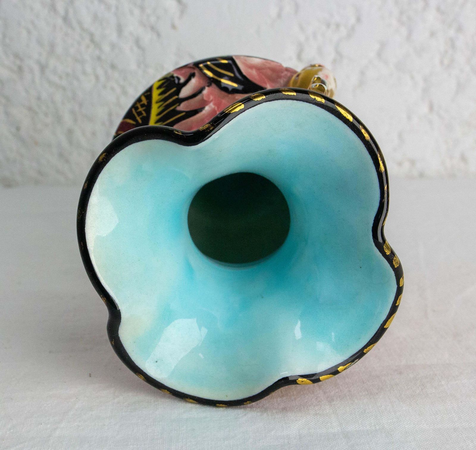 Cerdazur Monaco Ceramic Vase With Sea Decoration Mid Century French photo vinterior