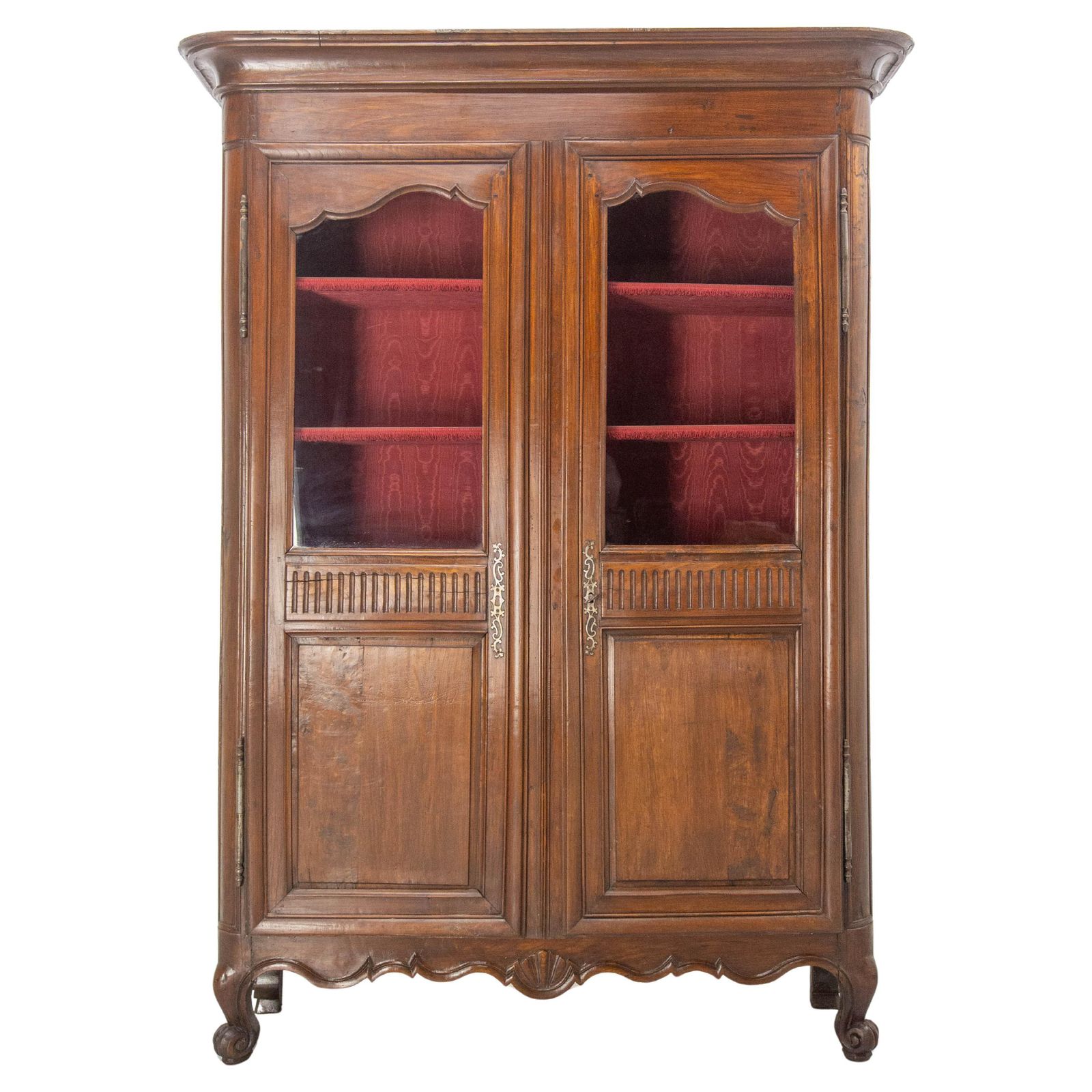 French Louis 15 Ash Book Case Vitrine Armoire Mid 18th Century