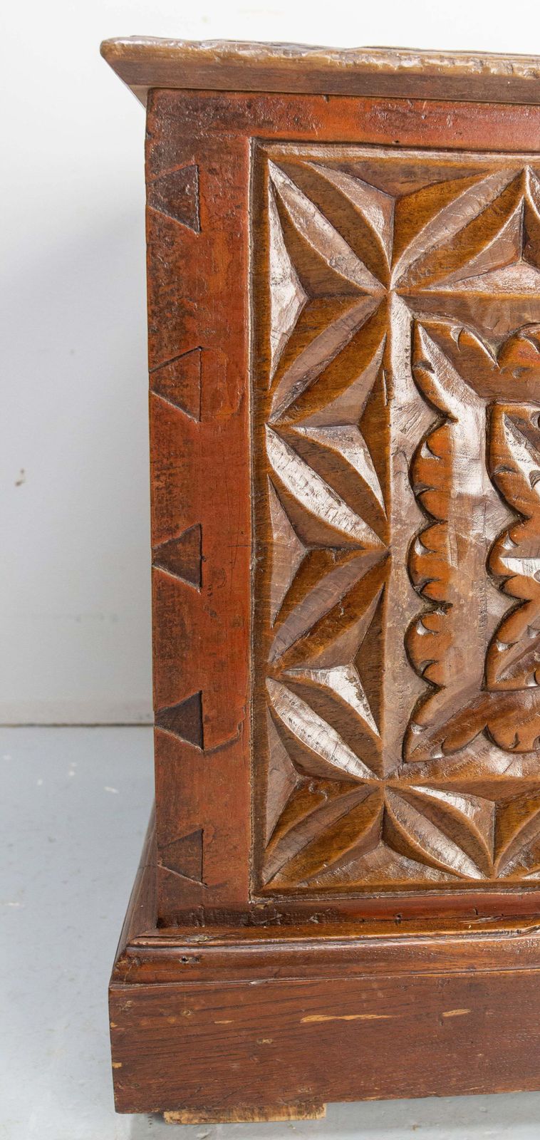 Furniture 18th Century Chest Or Coffer Carved Oak, End Of Bed French Provincial photo