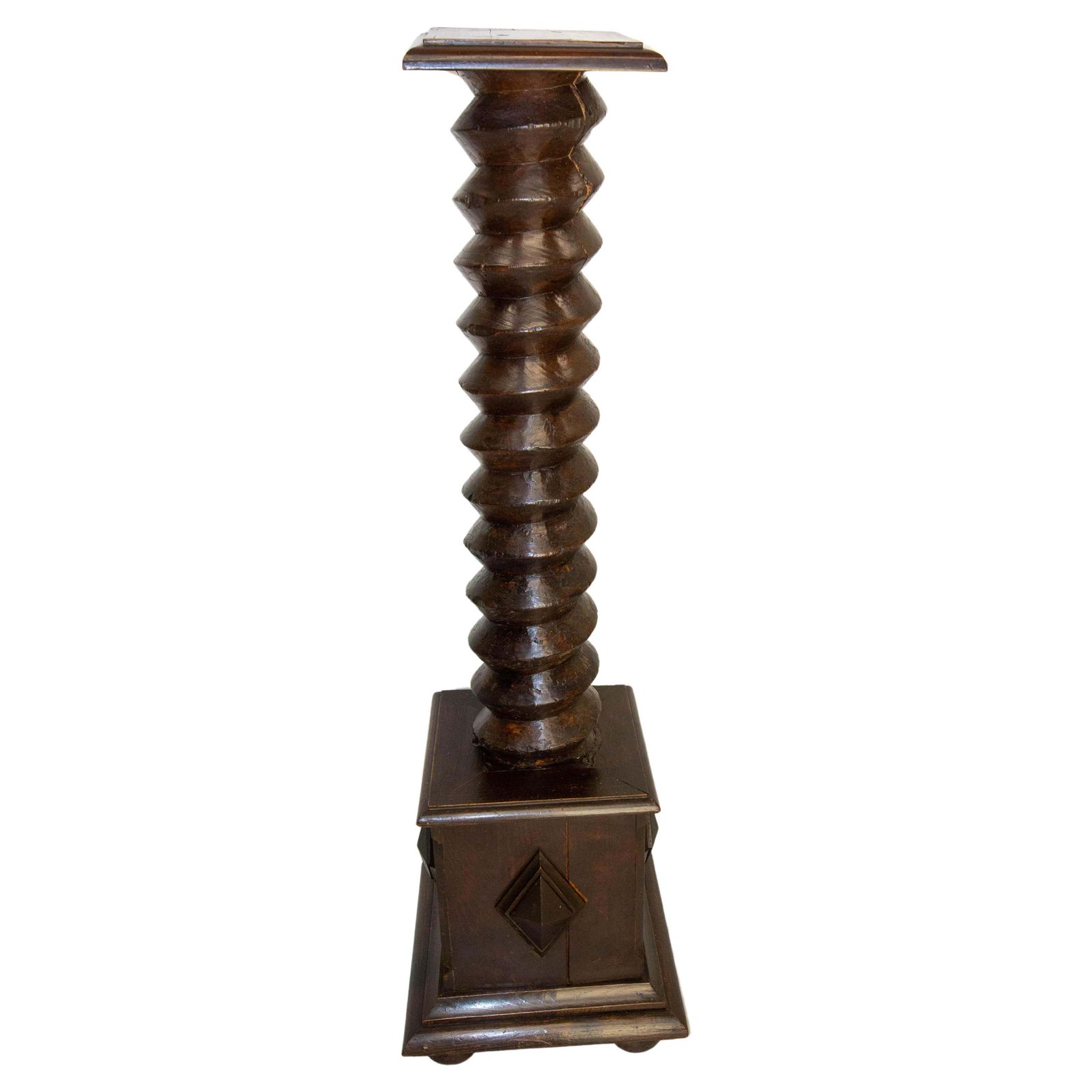 Wine Press Screw Pedestals Plant Holder, French, 19th Century