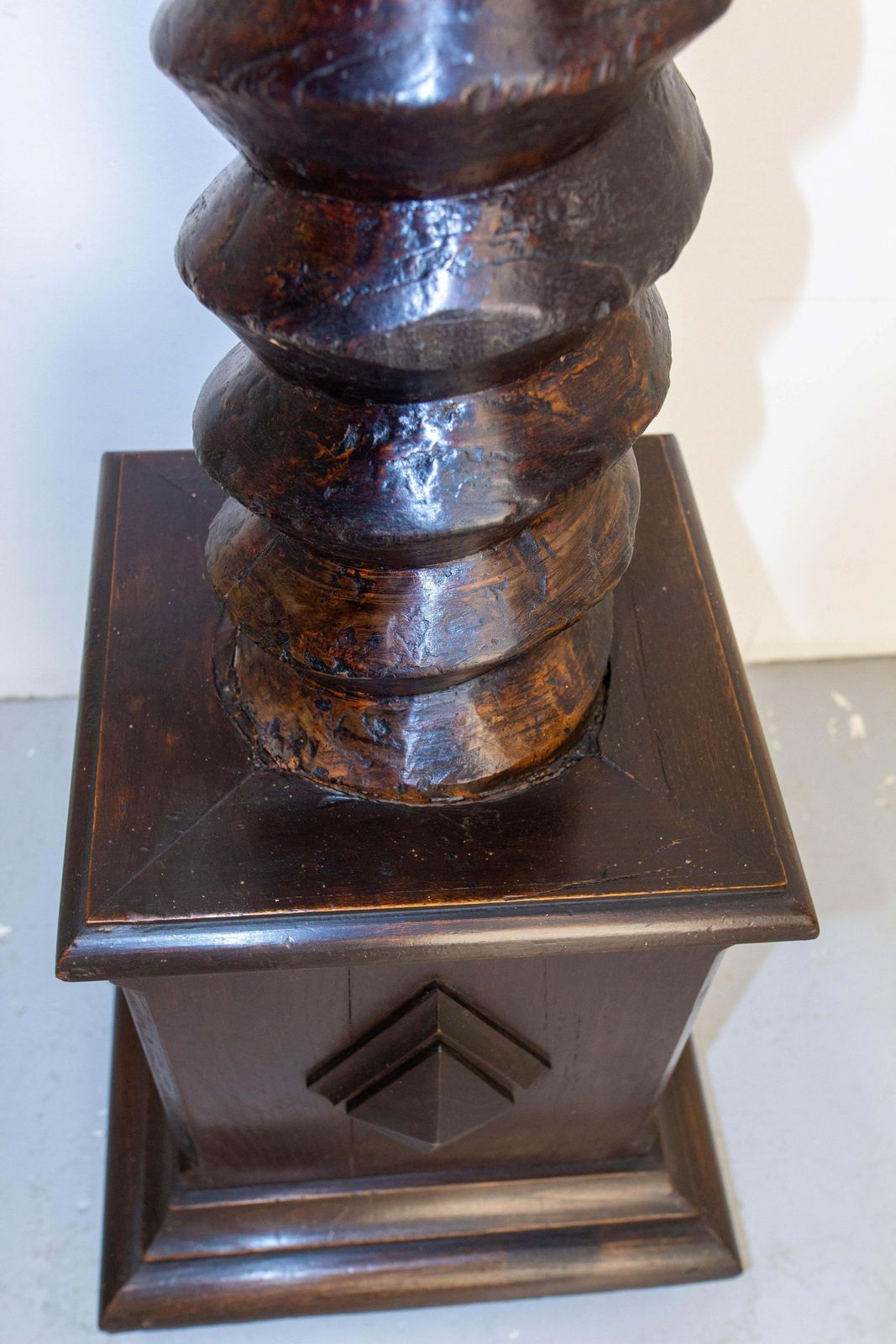 Wine Press Screw Pedestals Plant Holder, French, 19th Century photo vintage