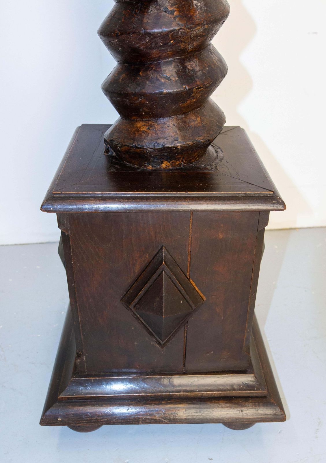 photo for sale Wine Press Screw Pedestals Plant Holder, French, 19th Century
