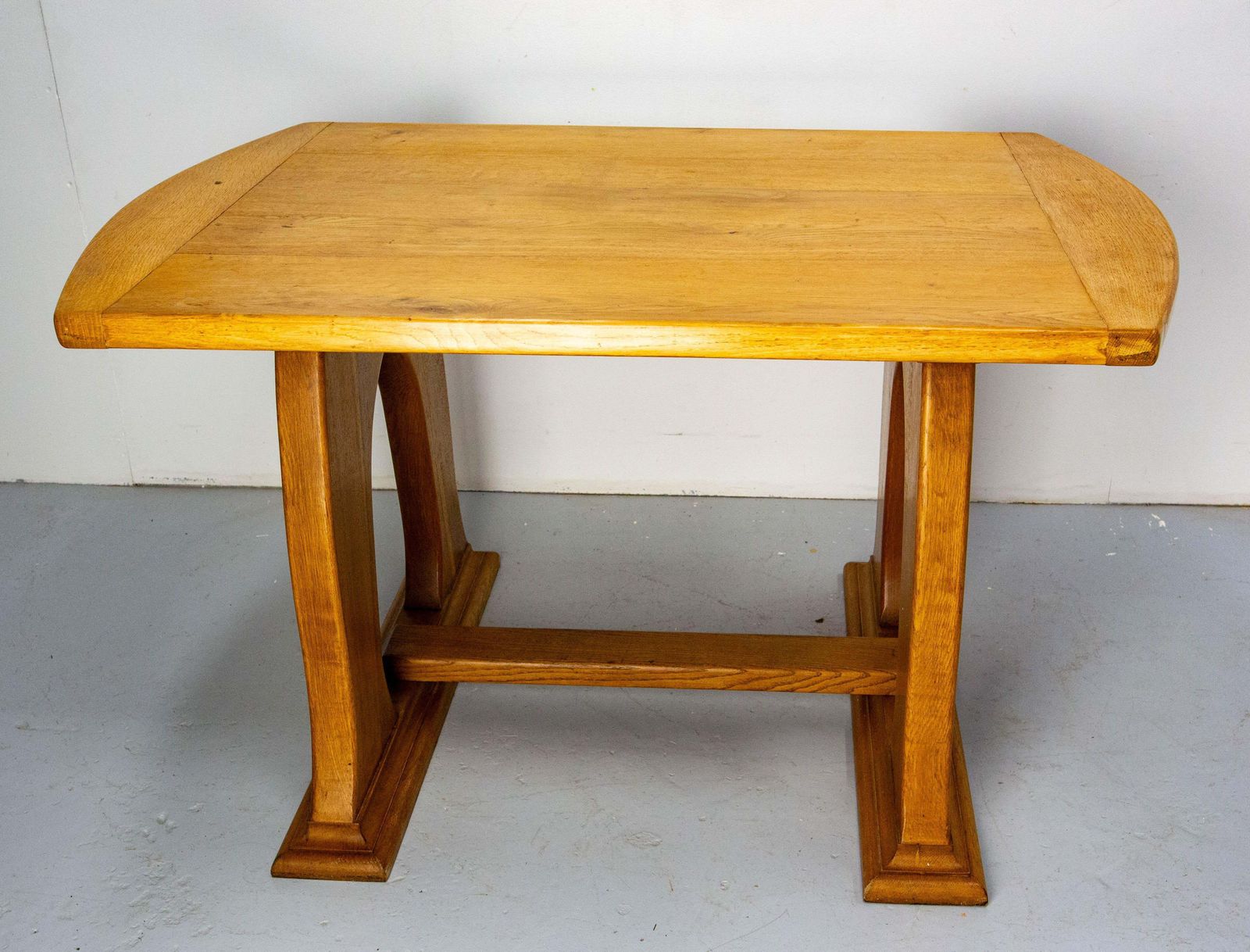 Massive Oak Table Art Nouveau Inspiration, France, Mid 20th Century photo furniture