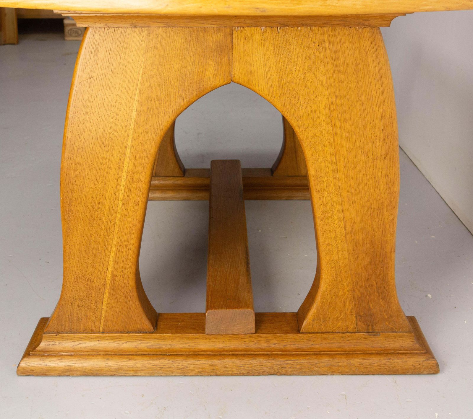Massive Oak Table Art Nouveau Inspiration, France, Mid 20th Century photo vinterior