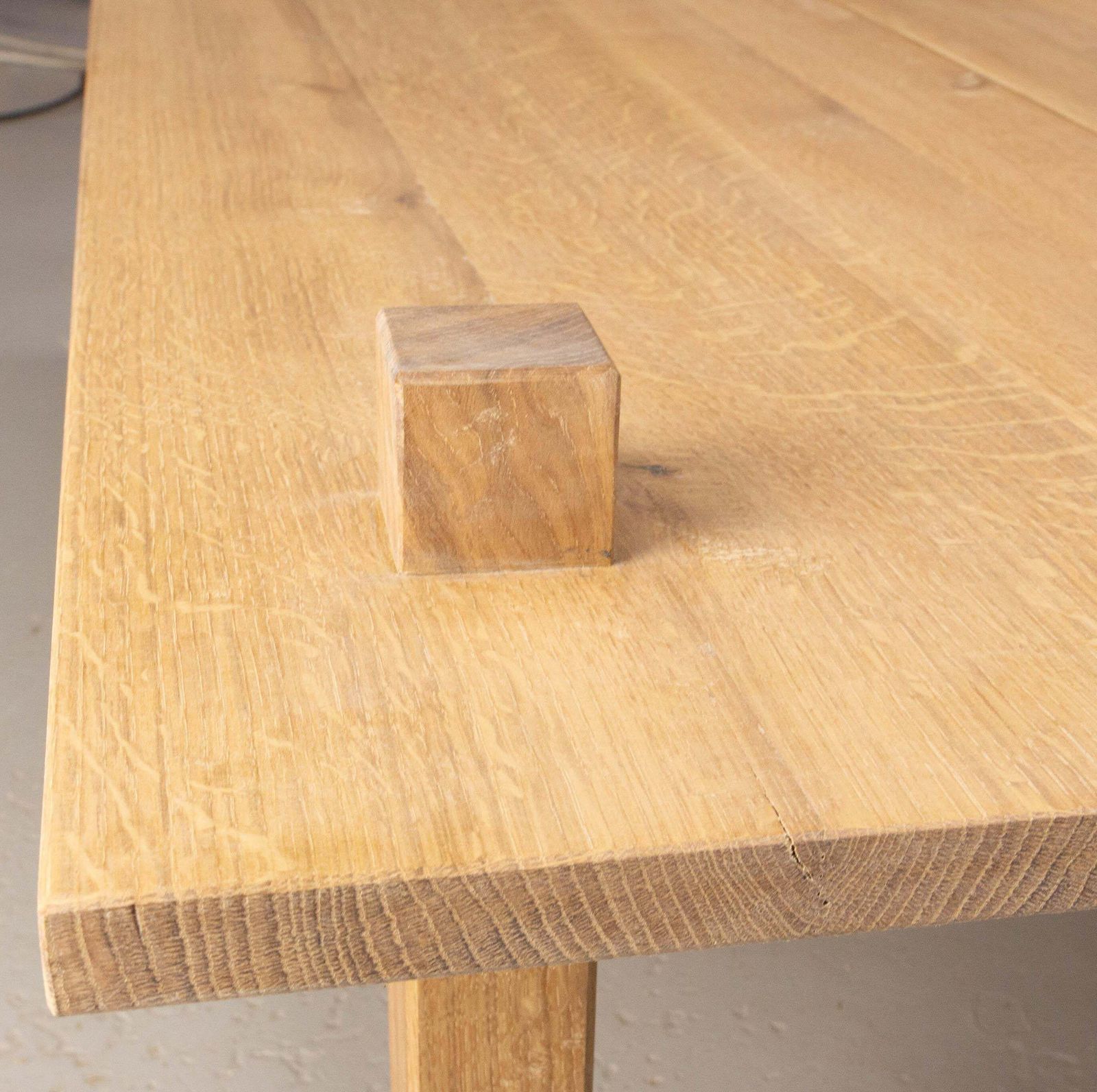 photo vintage French Oak Coffee Table Brutalist Style Original Creation By S Lamarre, 2023