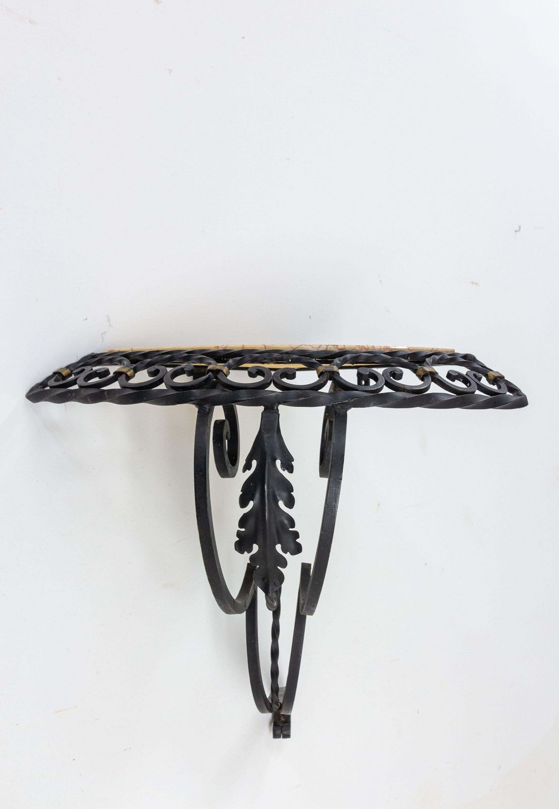 Pair Of Art Deco Small Corner Console Tables French Brackets Wall Mounted photo Furniture