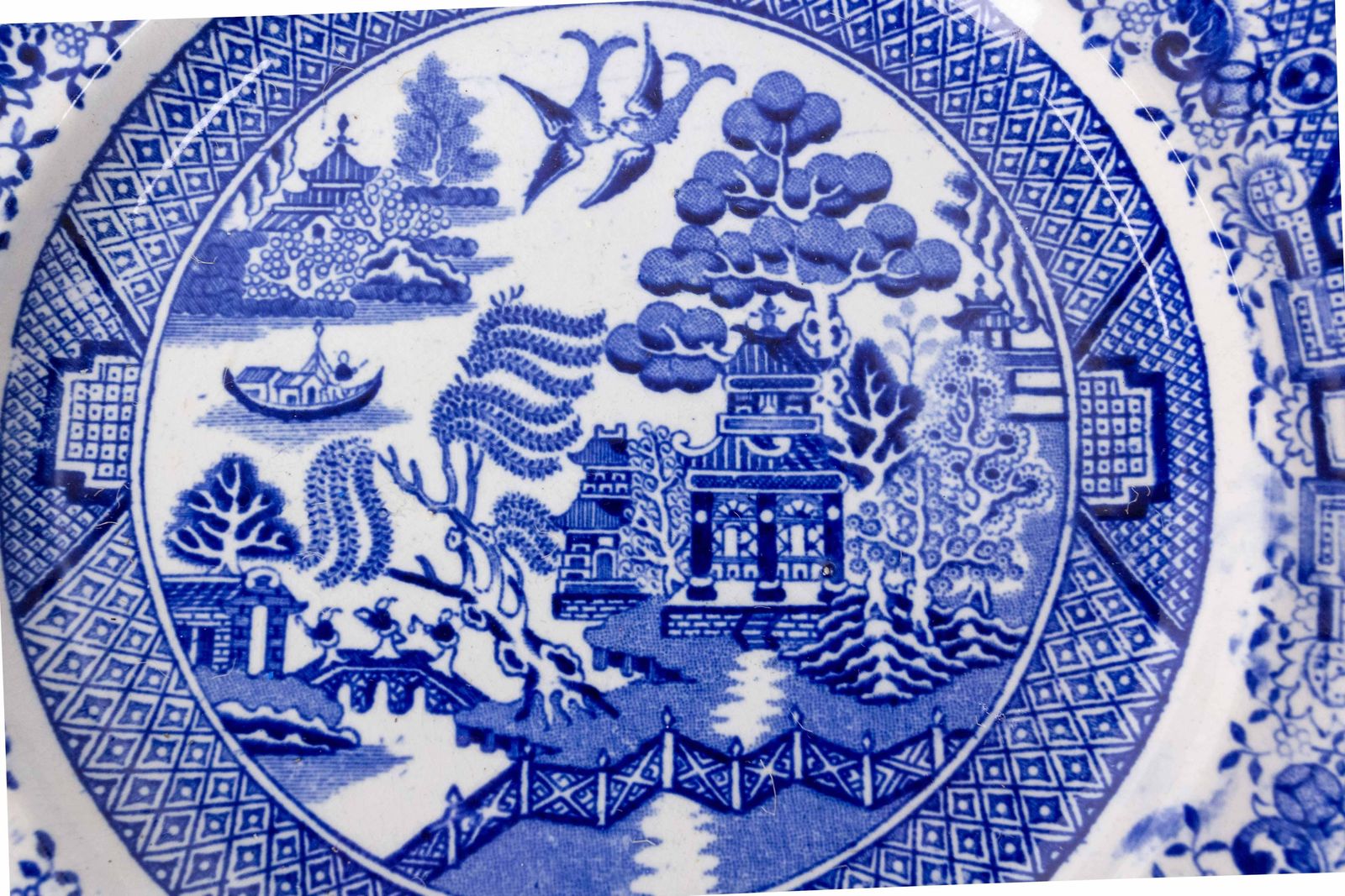 Set Of Twelve Faience Plates Chinese Style, Staffordshire, 19th Century England photo 495.0
