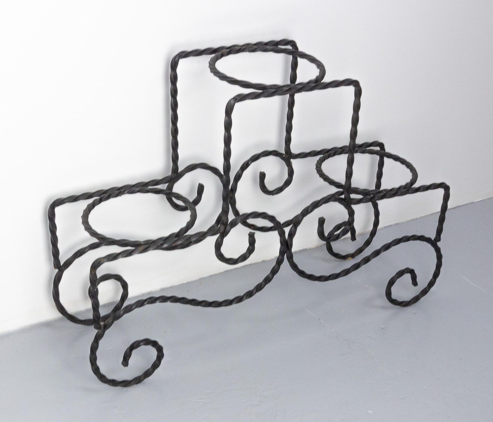 French Mid Century Plant Holder Wrought Iron, Circa 1960 photo buy