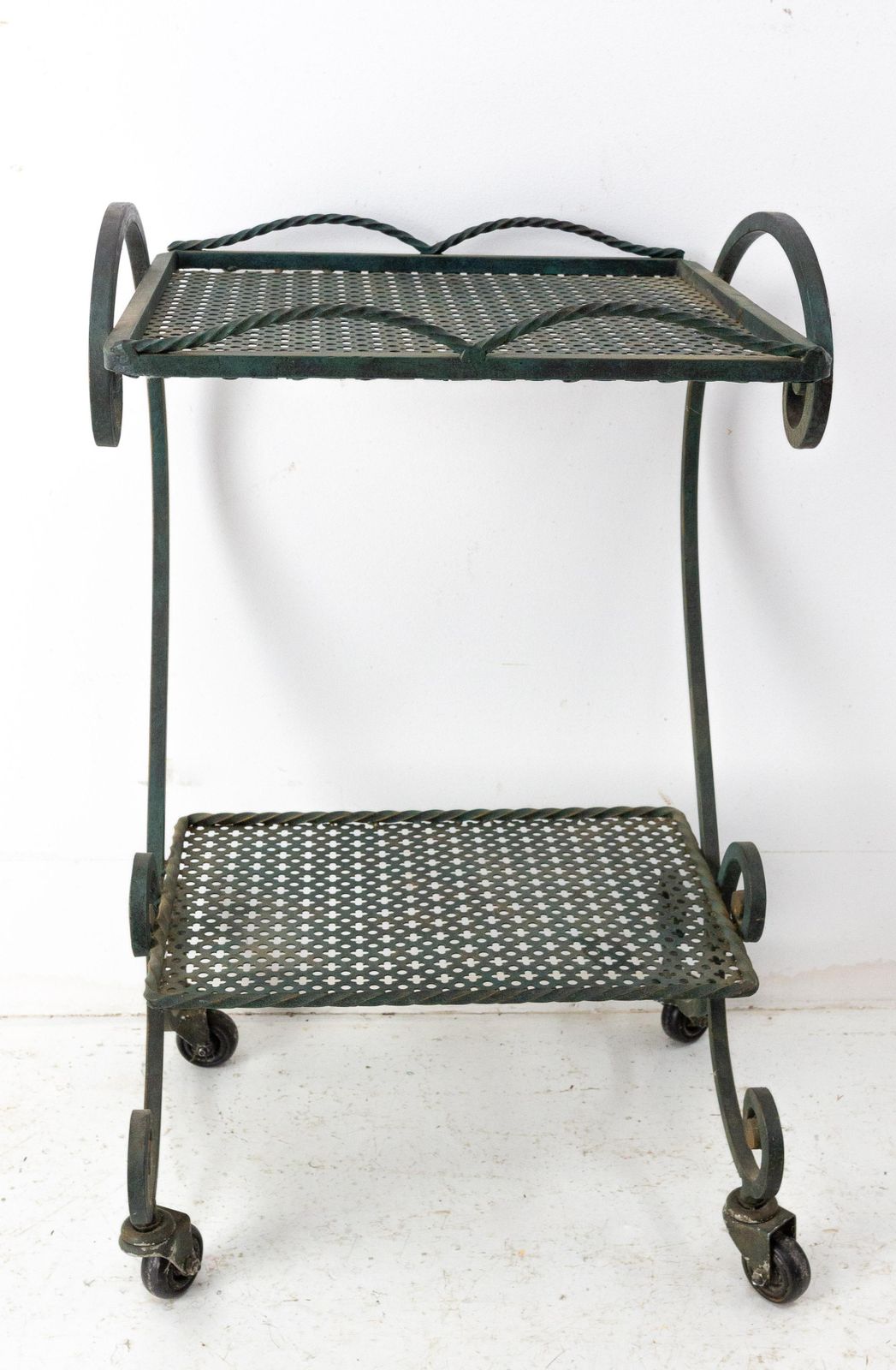French Iron Table Trolley Console Desserte Side Table End Sofa With Wheels, 1960 photo Furniture