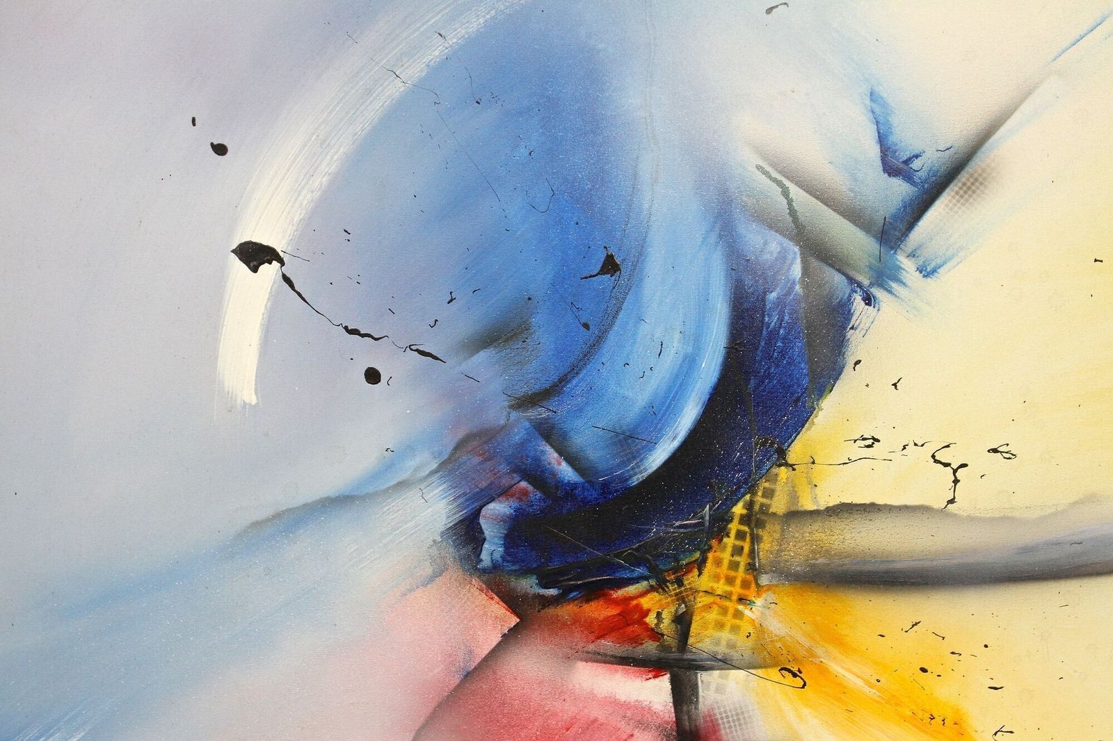 Abstract Painting "Mechansim Of Depth", Acrylic On Canvas By Ms, Austria 2008 photo 6100.0