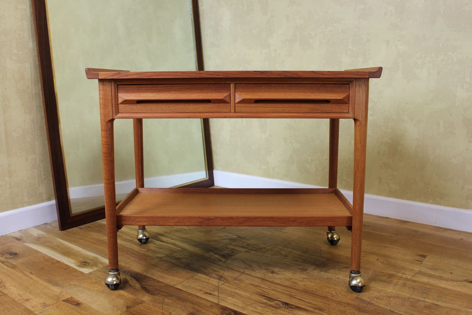 Stylish 1960’s Scandinavian Teak Side Table Possibly By Ib Kofod Larsen photo vinterior