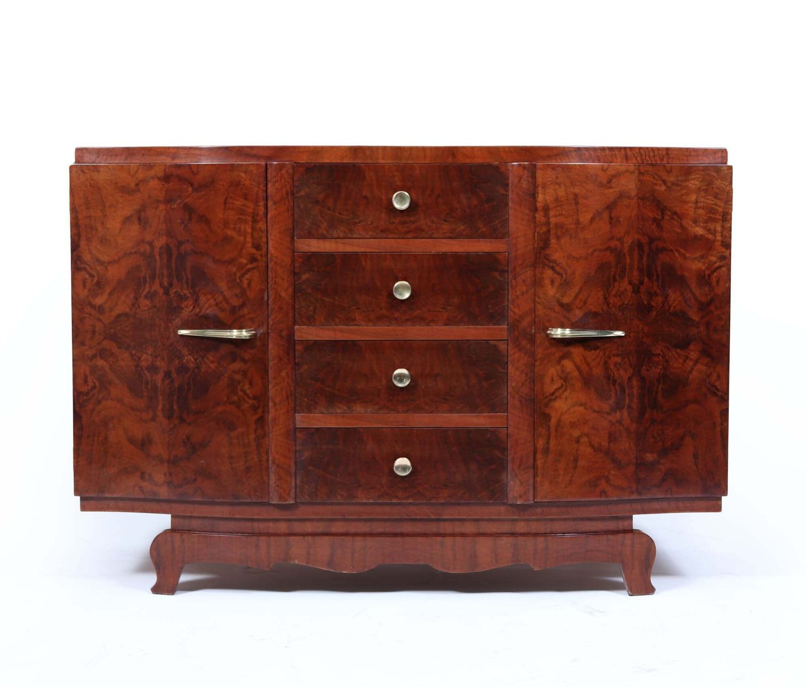 French Art Deco Small Sideboard In Walnut photo for sale