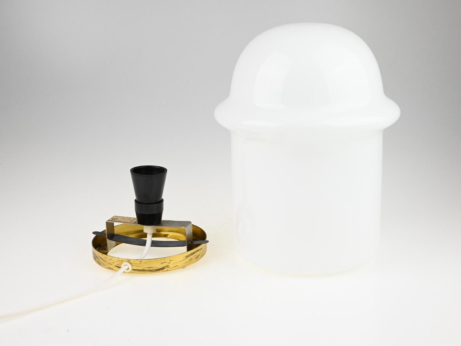 Vintage Glass Lamp, Desk Lamp, Mid Century Lamp, Table Lamp, Bedside Lamp, Mid Century Light, Modern Lamp, Vintage Light, Vintage Lighting photo vintage