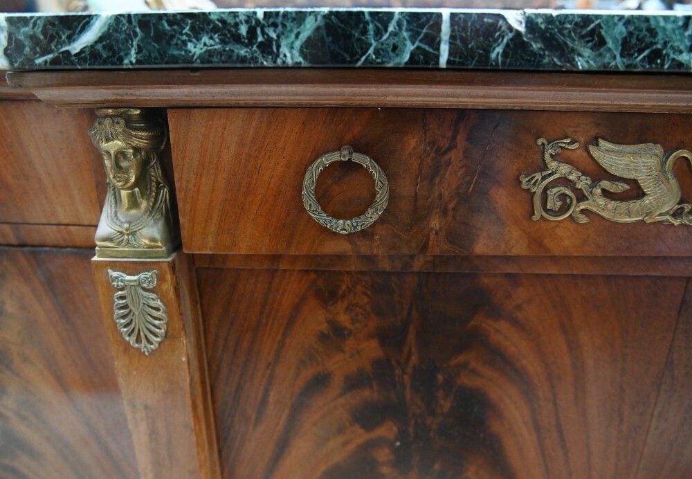 French Empire Cabinet Buffet Server Mahogany 1880 photo buy