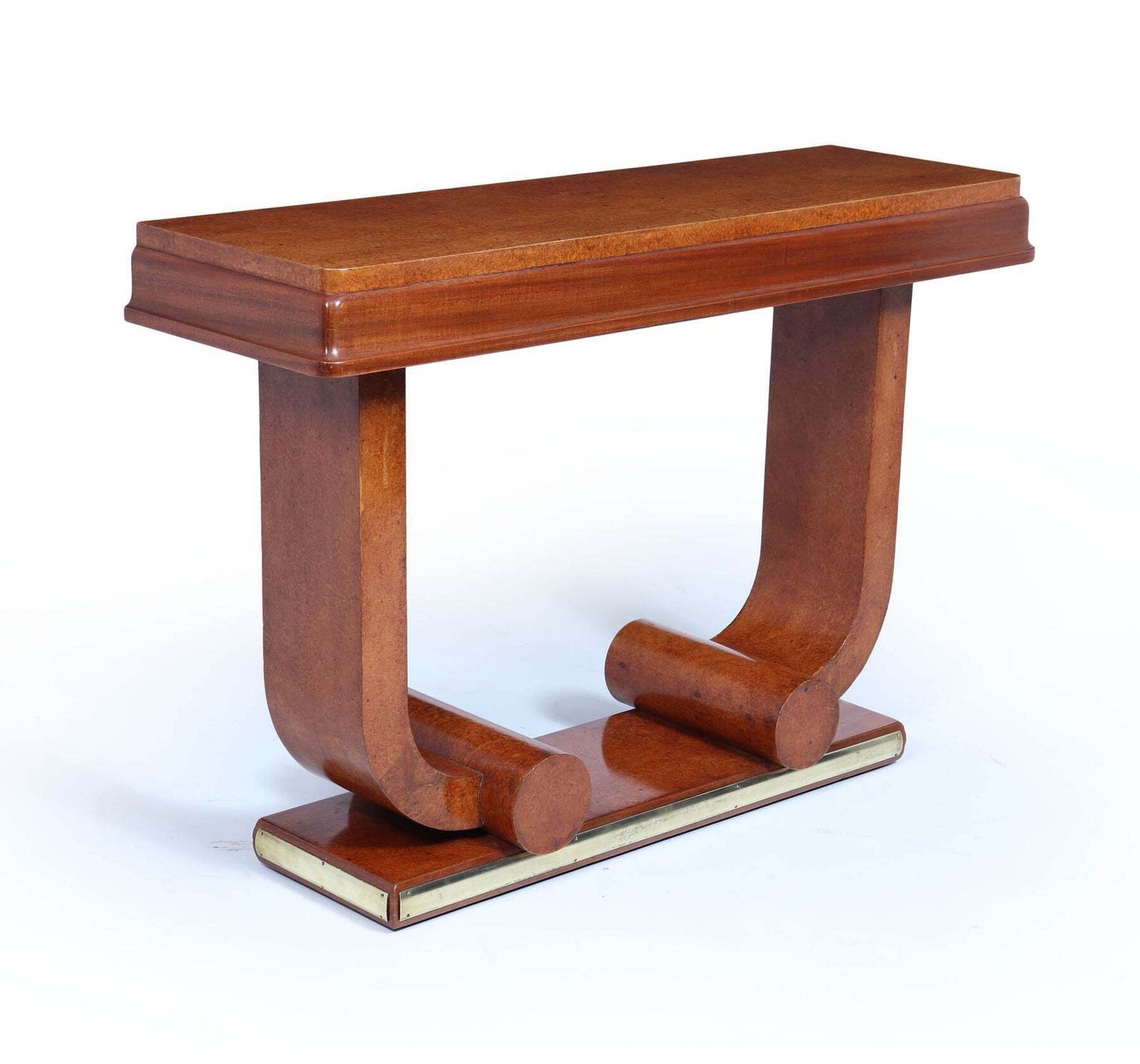 Pair Of French Art Deco Console Tables In Amboyna C1925 photo 6800.0