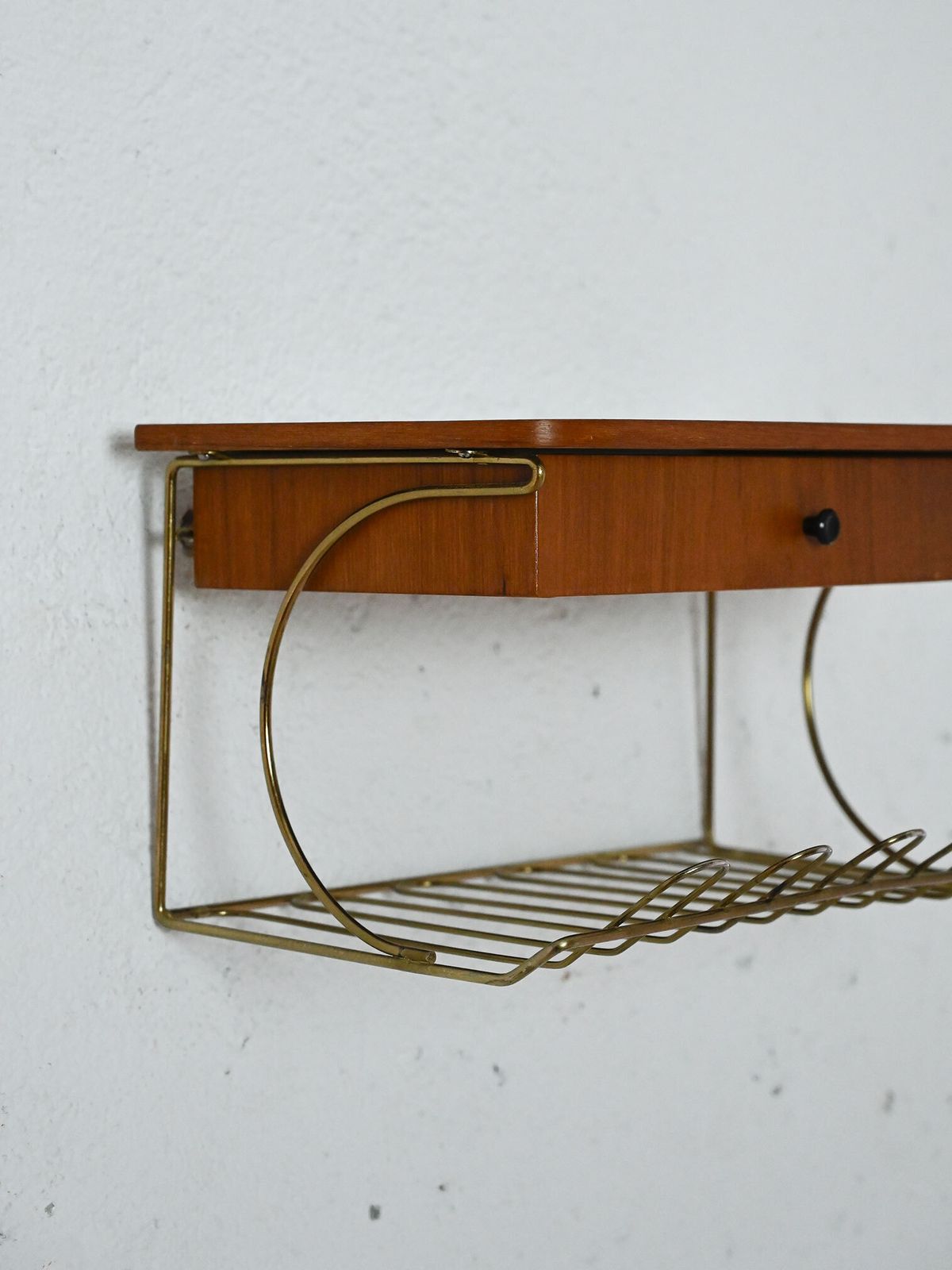 1960s Suspended Bedside Table, Vintage photo Furniture