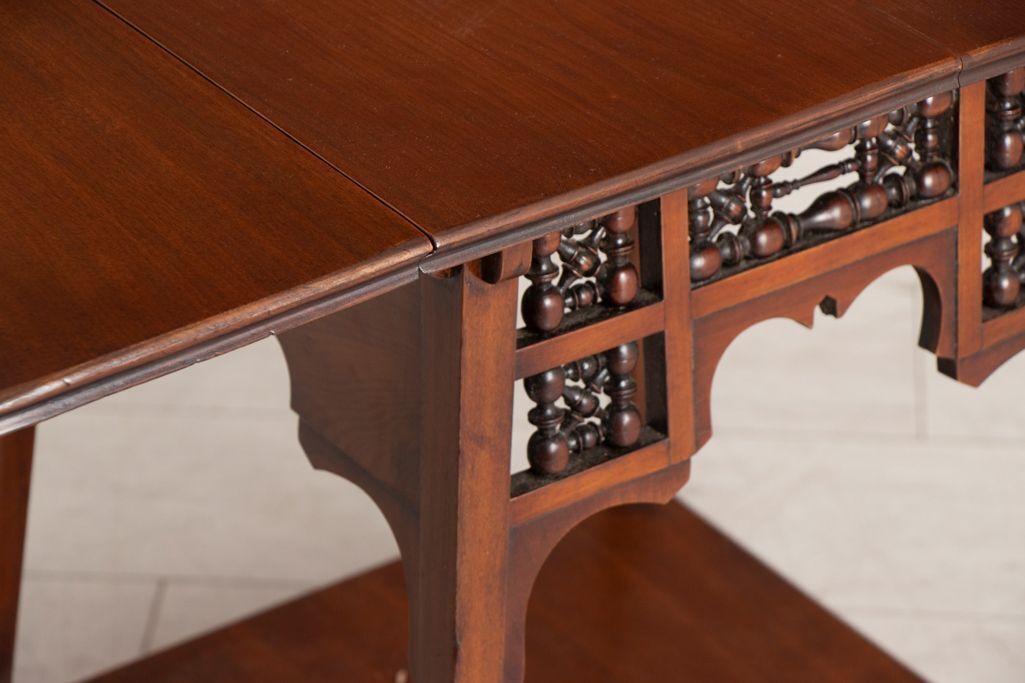 photo furniture Anglo Moresque Mahogany Occasional Table With Drop Flaps By Liberty & Co. C.1890