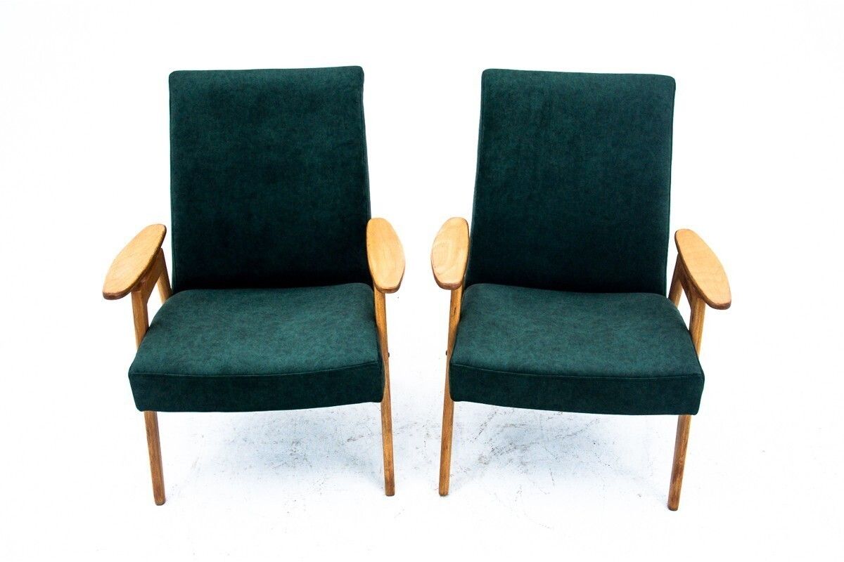Two Vintage Green Armchairs By Jaroslav šmídek For Jitona, Czechoslovakia, 1960s photo Furniture