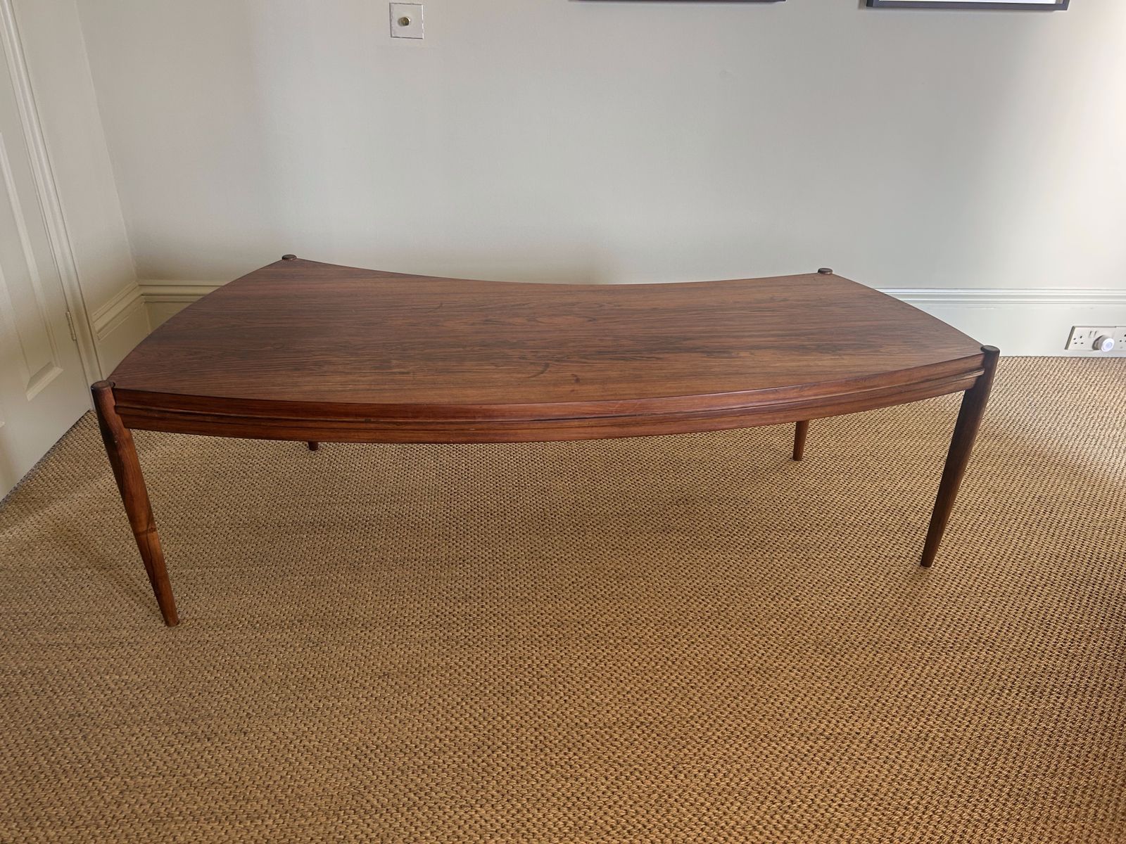 Vintage Johannes Andersen Rosewood Desk With Slide Out Extension photo furniture