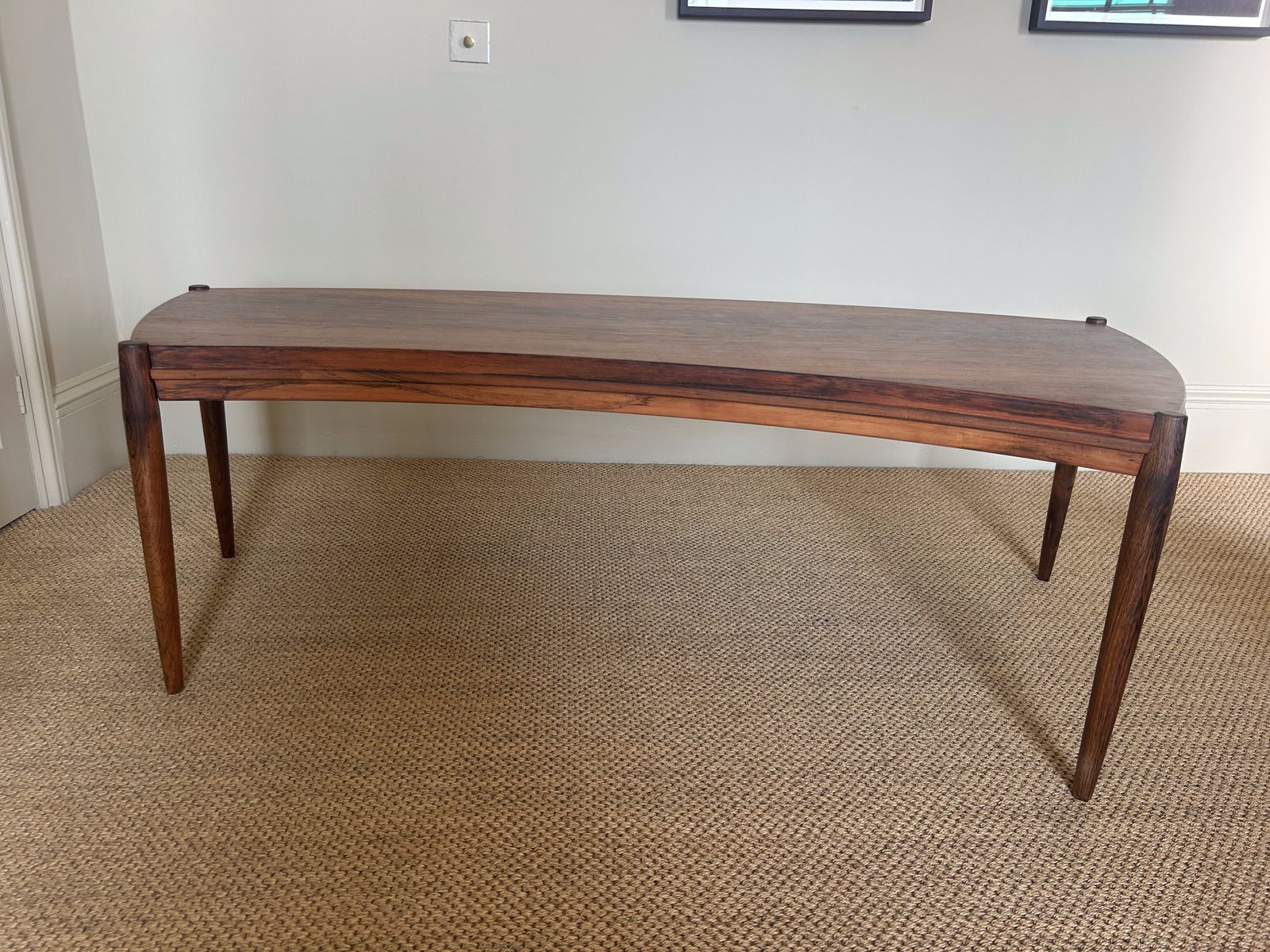 Vintage Johannes Andersen Rosewood Desk With Slide Out Extension photo Furniture