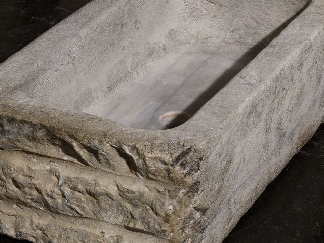 Rustic French Marble Sink, 1800s photo furniture
