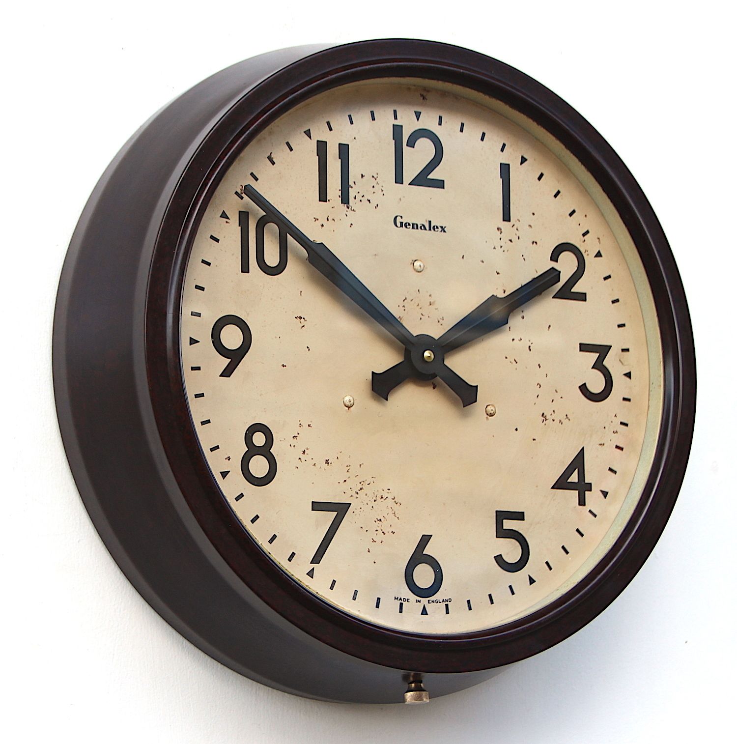 1950s British Bakelite Vintage School / Commercial Wall Clock. Fully Guaranteed photo for sale