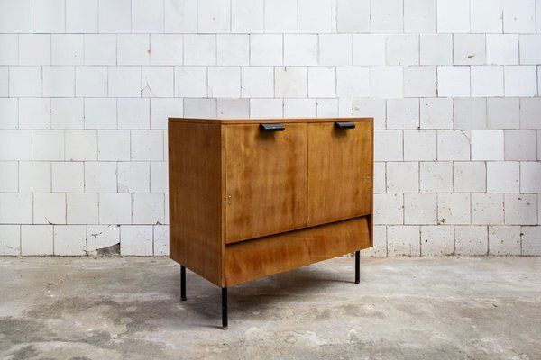 Mobile Bar In Wood And Iron By Leonardo Fiori For Isa Bergamo, Italy, 1950s photo for sale