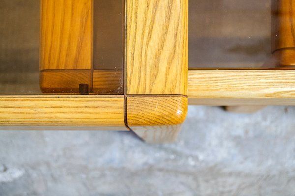 Nesting Tables In Wood And Glass, 1970s, Set Of 3 photo Furniture