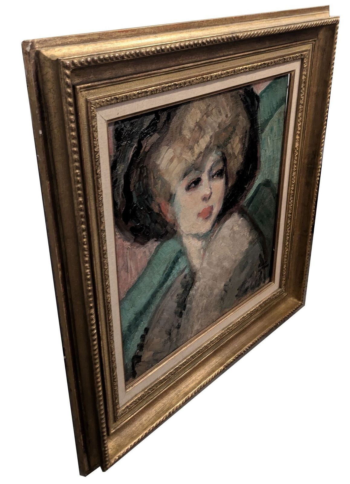 Charles Picart Le Doux (1881 1959) 'Blonde Au Chapeau' photo for sale