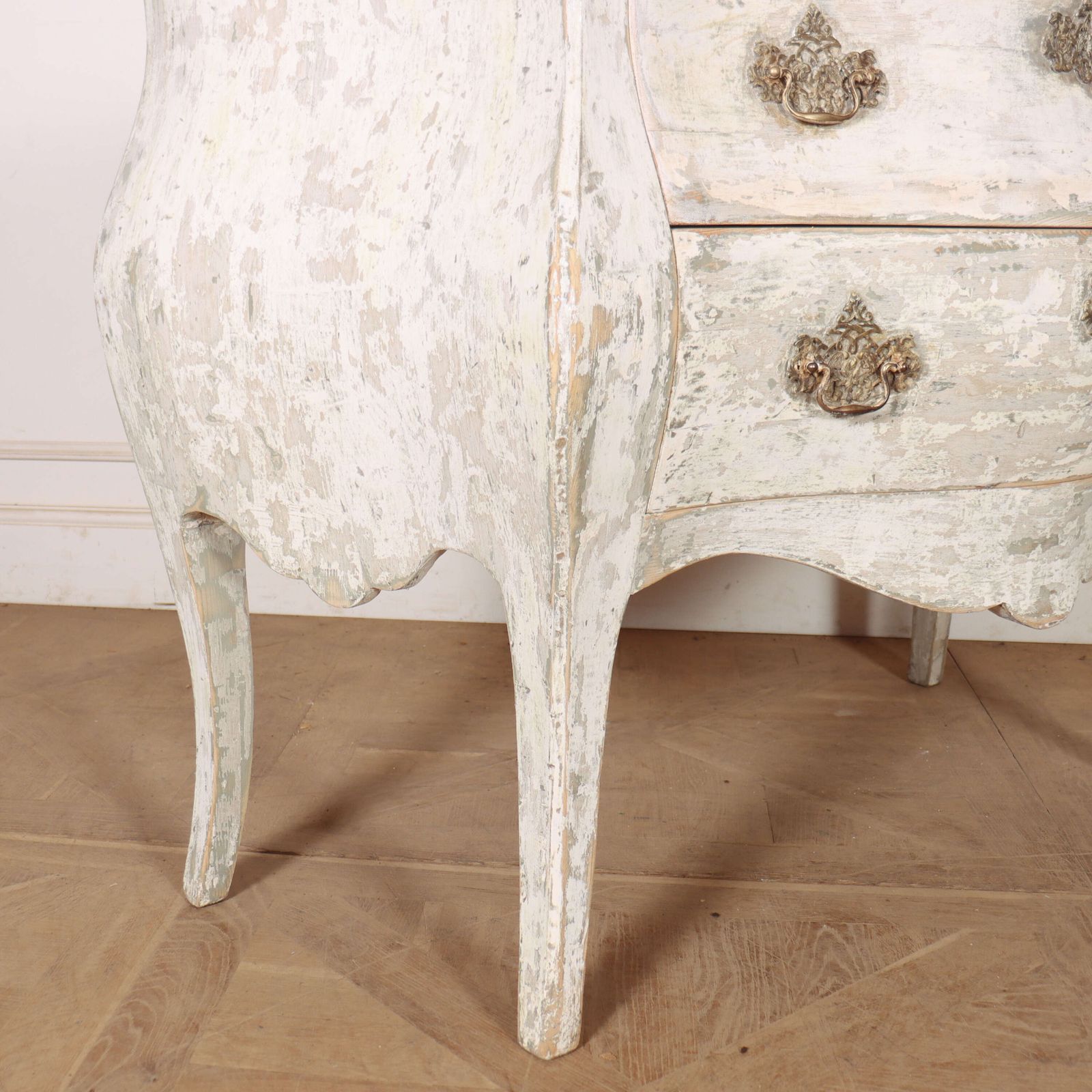 French Painted Two Drawer Commode photo for sale