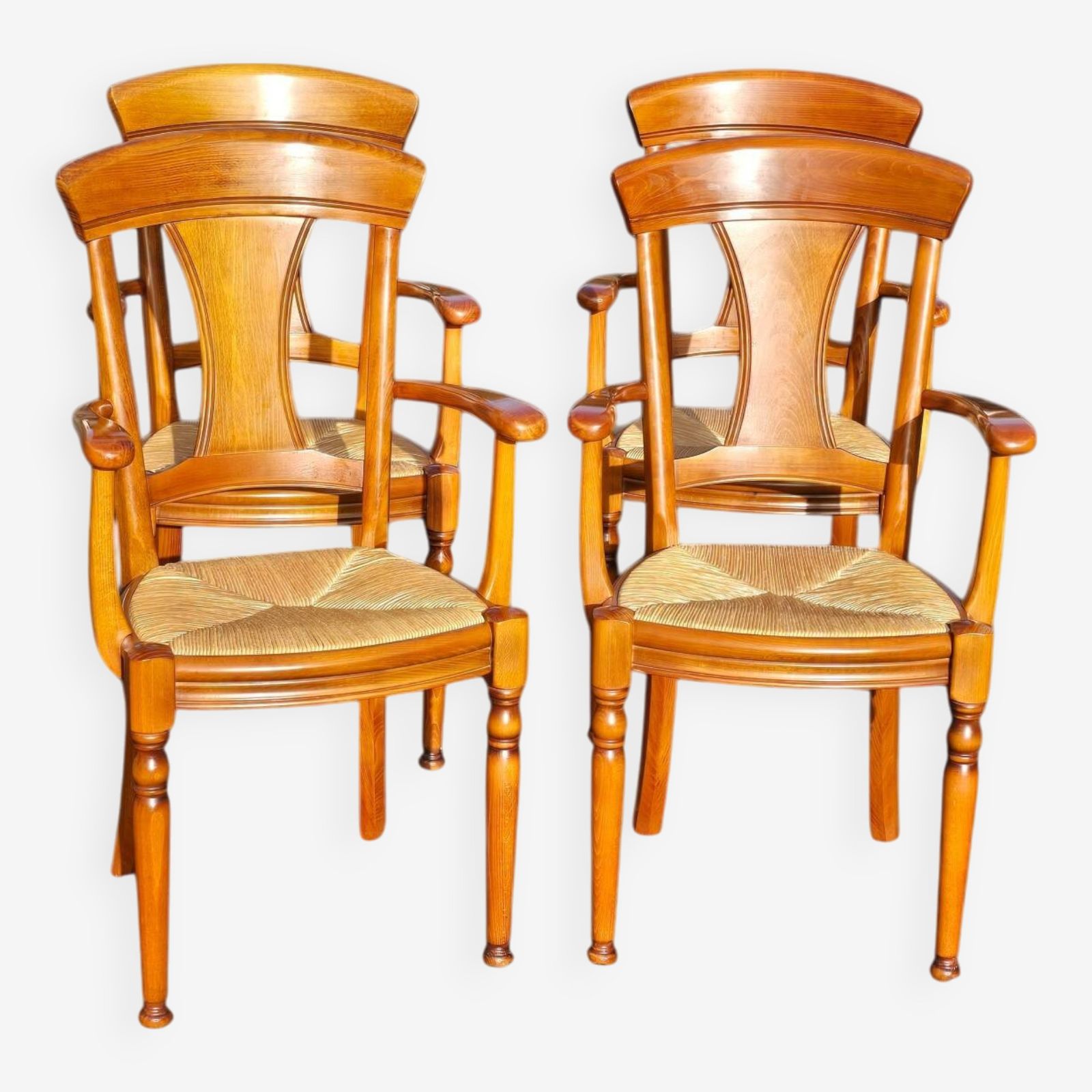 Set Of 4 Chairs   Provencal Style Armchairs